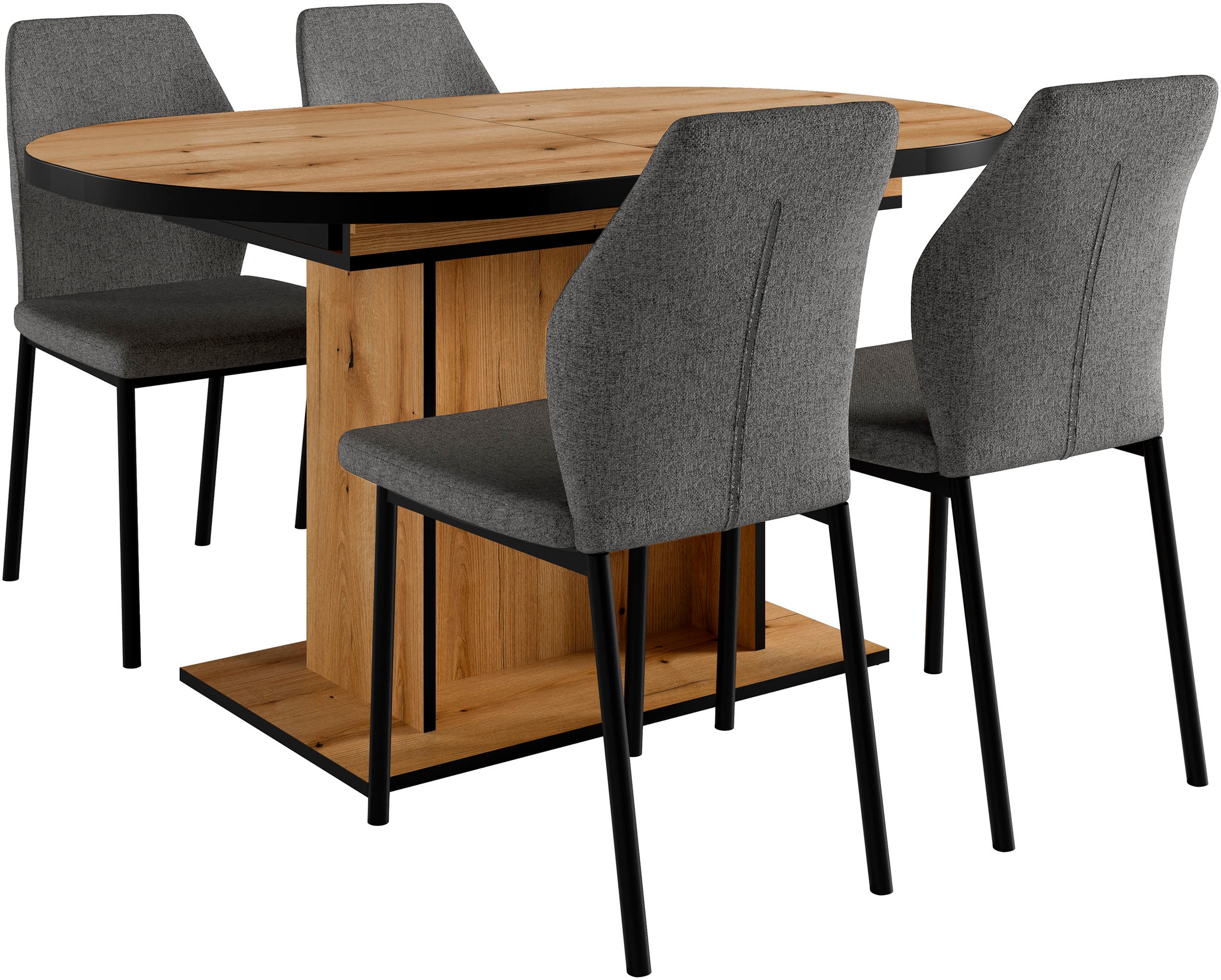 Home affaire Essgruppe »Basel, Tischgruppe mit Ausziehtisch«, (Set, 5 tlg.) günstig online kaufen
