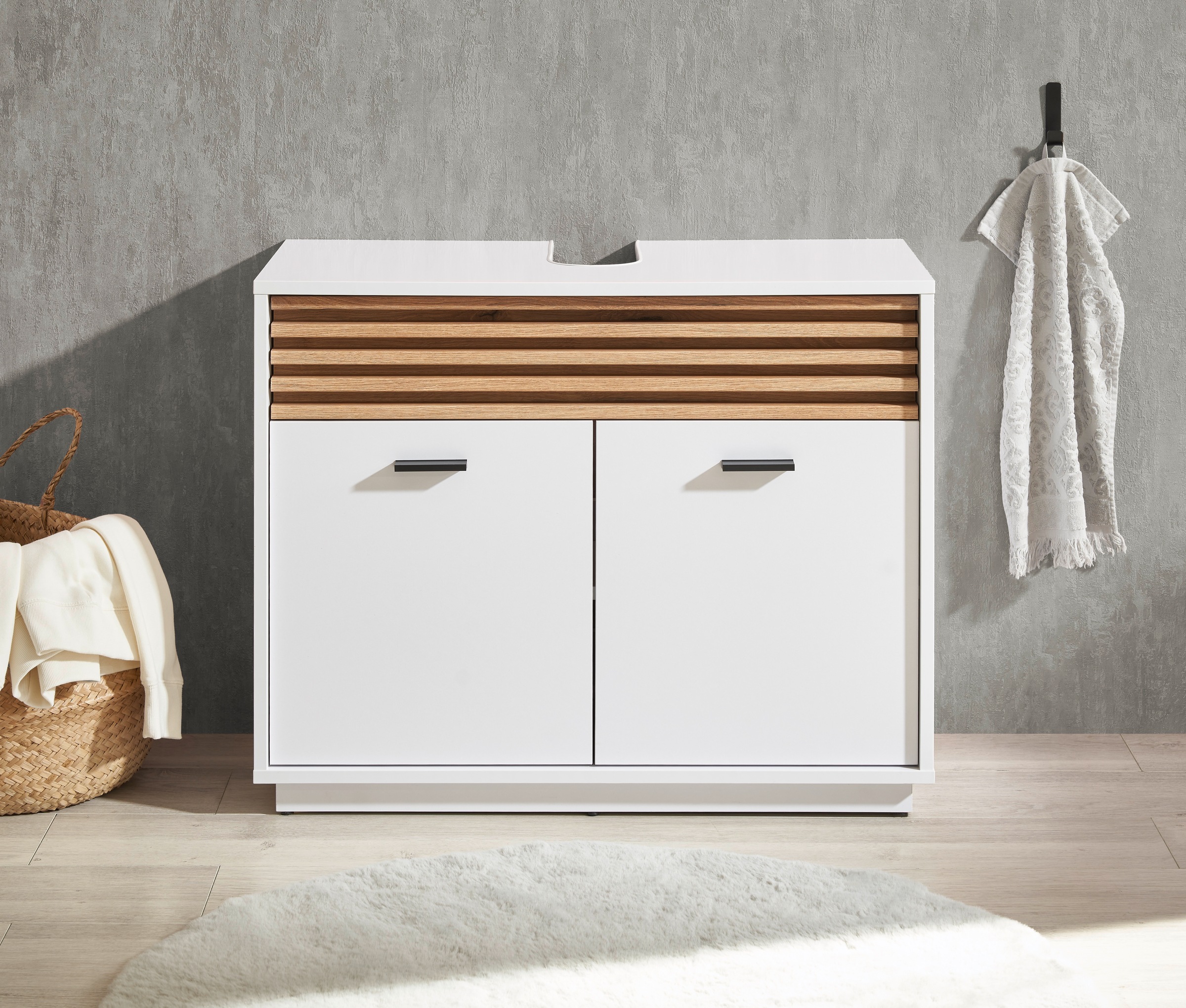 BASIC by Balculina Waschbeckenunterschrank »Liguria B/H/T 80x64x40 cm« 1 St günstig online kaufen