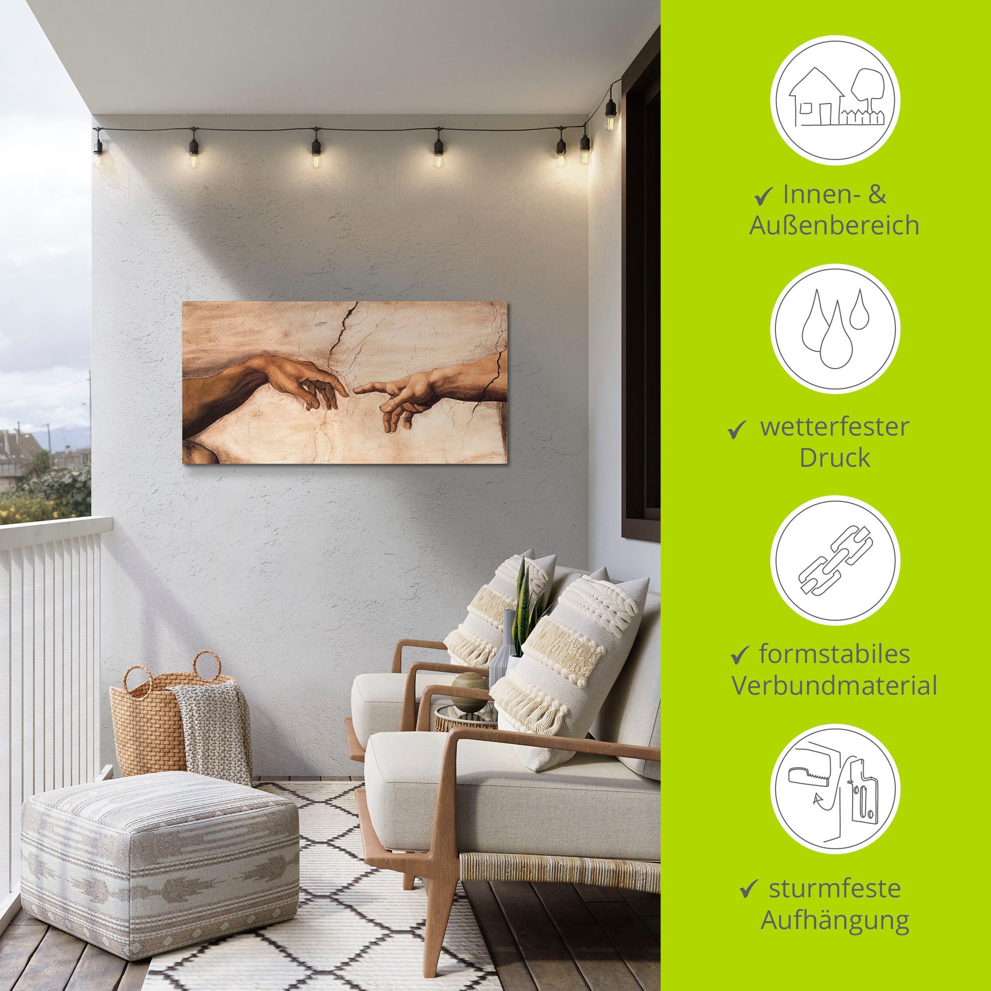 Artland Wandbild »Hände«, Religion, (1 St.), als Alubild, Outdoorbild, Leinwandbild, Poster, Wandaufkleber