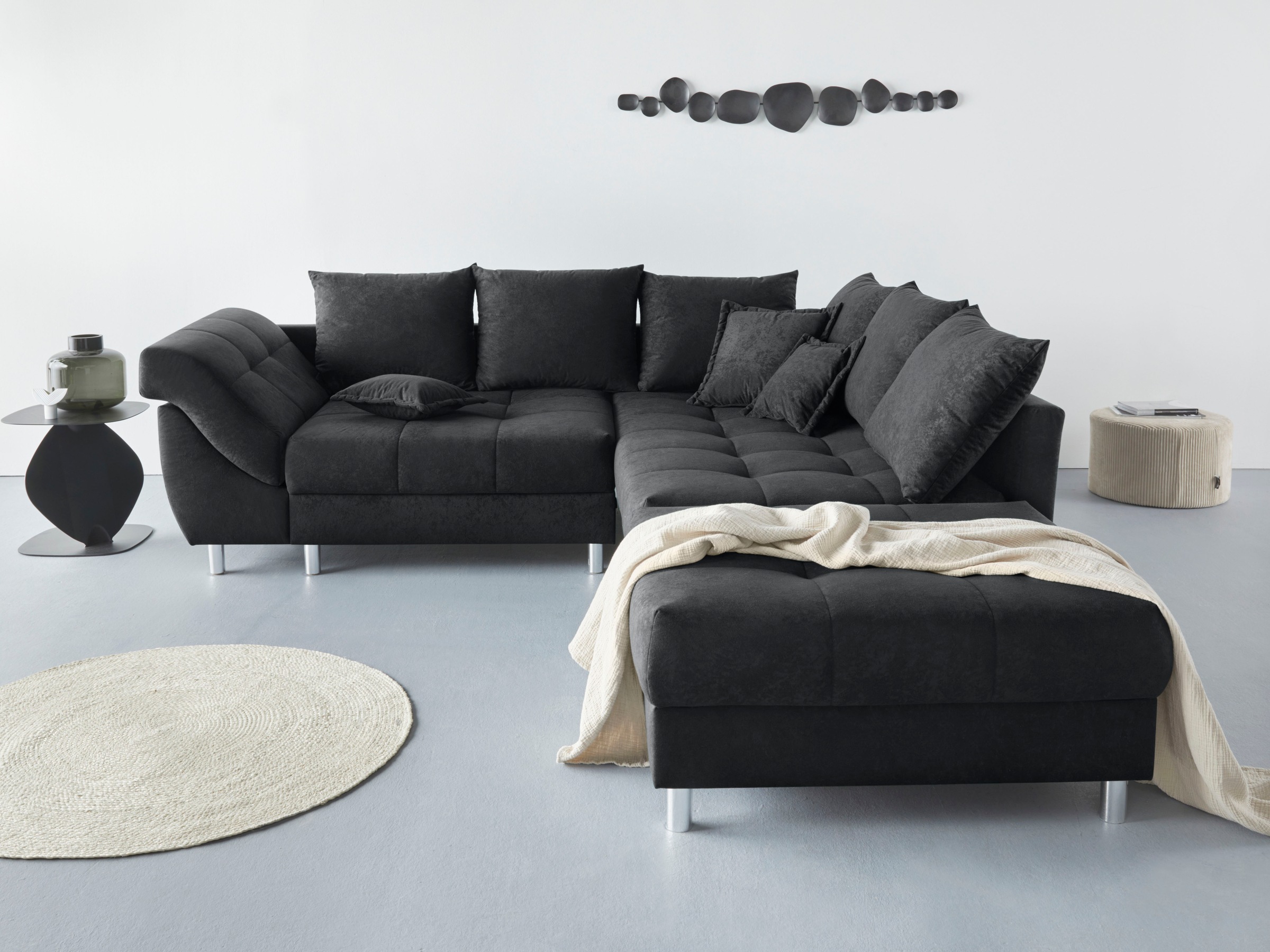 COLLECTION AB Ecksofa »(Spar-Set) Innsbruck L-Form und Hocker«, (Spar-Set), günstig online kaufen