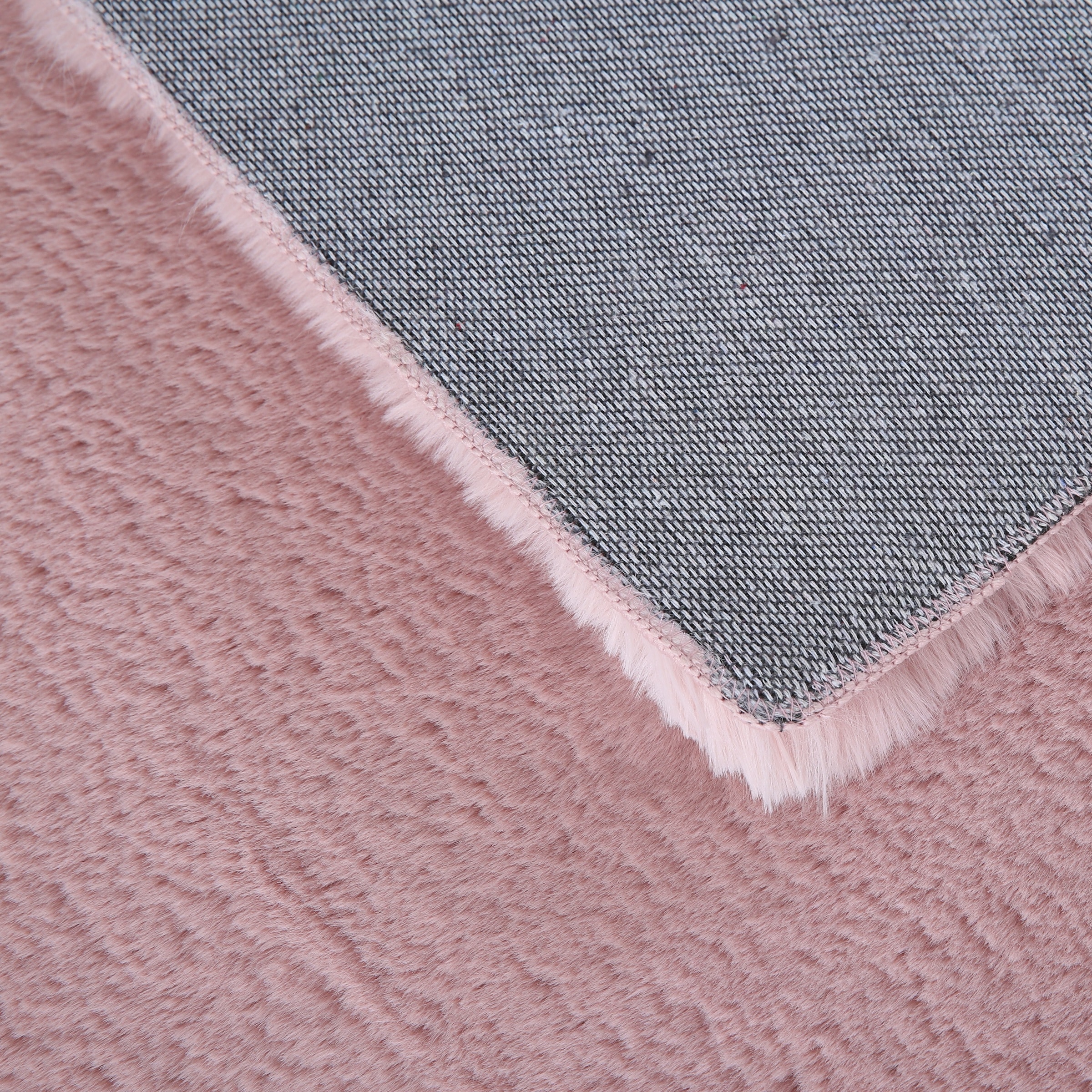 Ayyildiz Teppiche Hochflor-Teppich »POUFFY 5100«, rund, 20 mm Höhe, Läufer, weicher glatter Softflor, Kaninchen Fell Haptik, waschbar