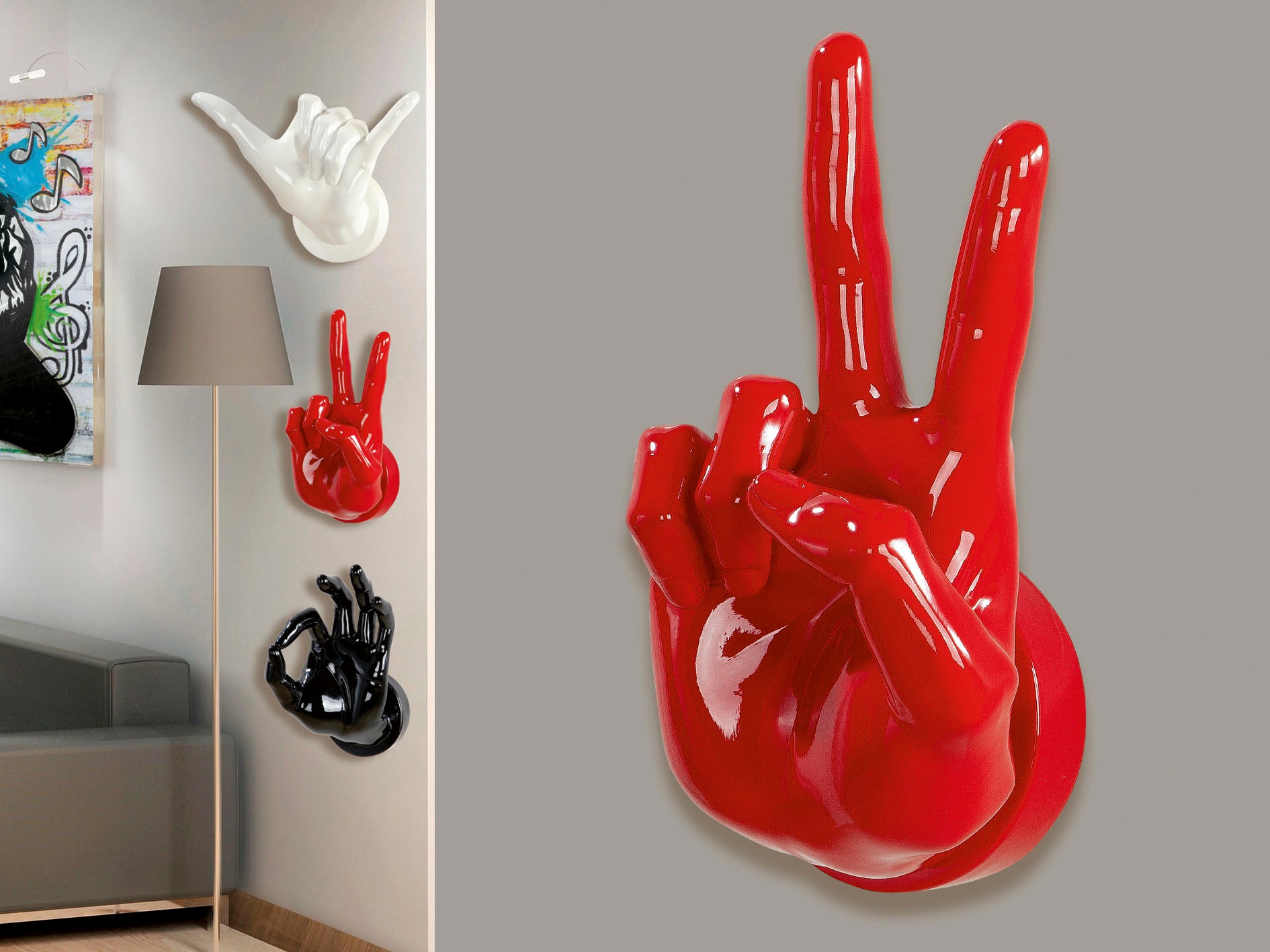 Casablanca by Gilde Wanddekoobjekt »Handzeichen Peace«, (1 St.)