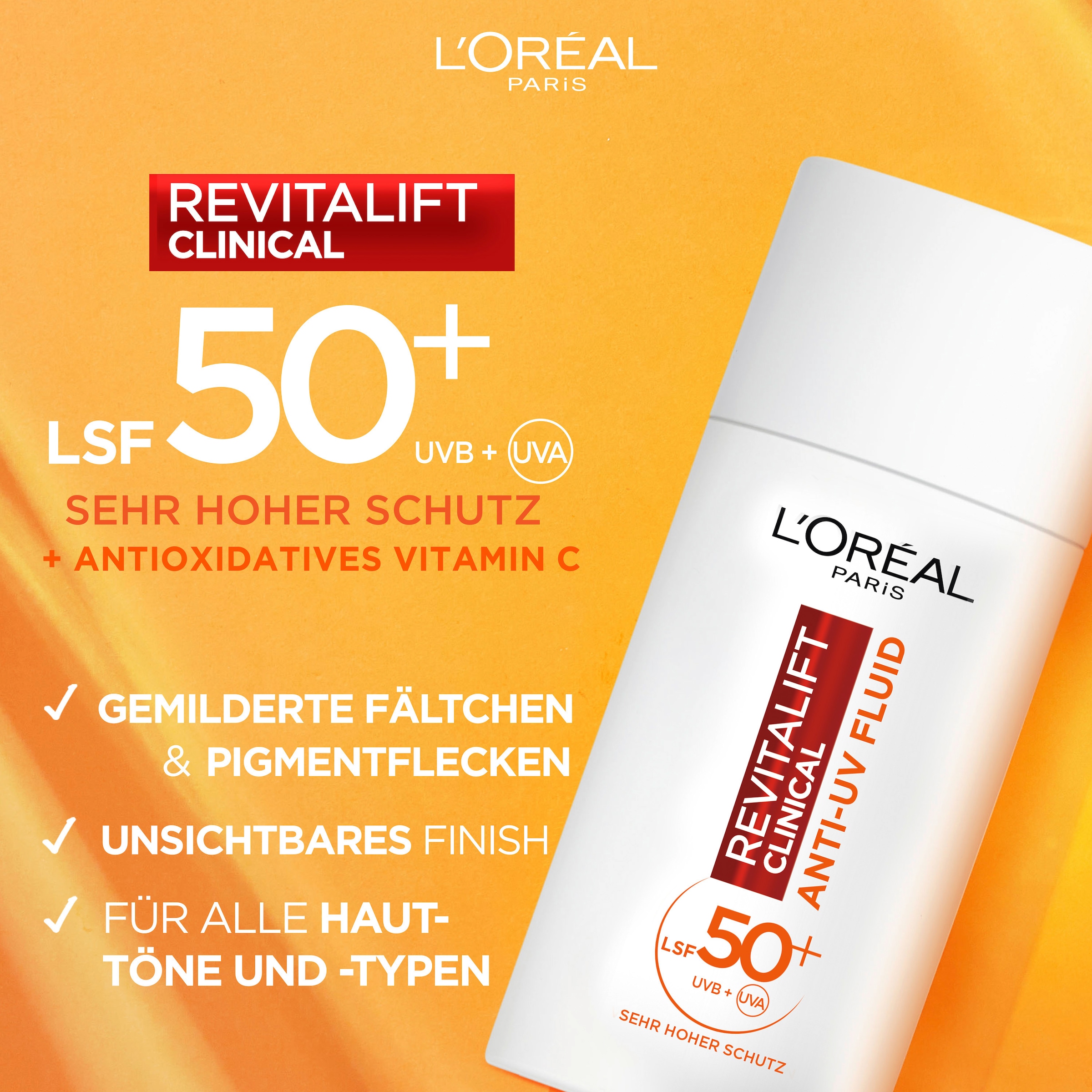 L'ORÉAL PARIS Gesichtspflege-Set »REVITALIFT VITAMIN C POWER DUO« LSF 50, beugt Fältchen und Pigmentflecken vor