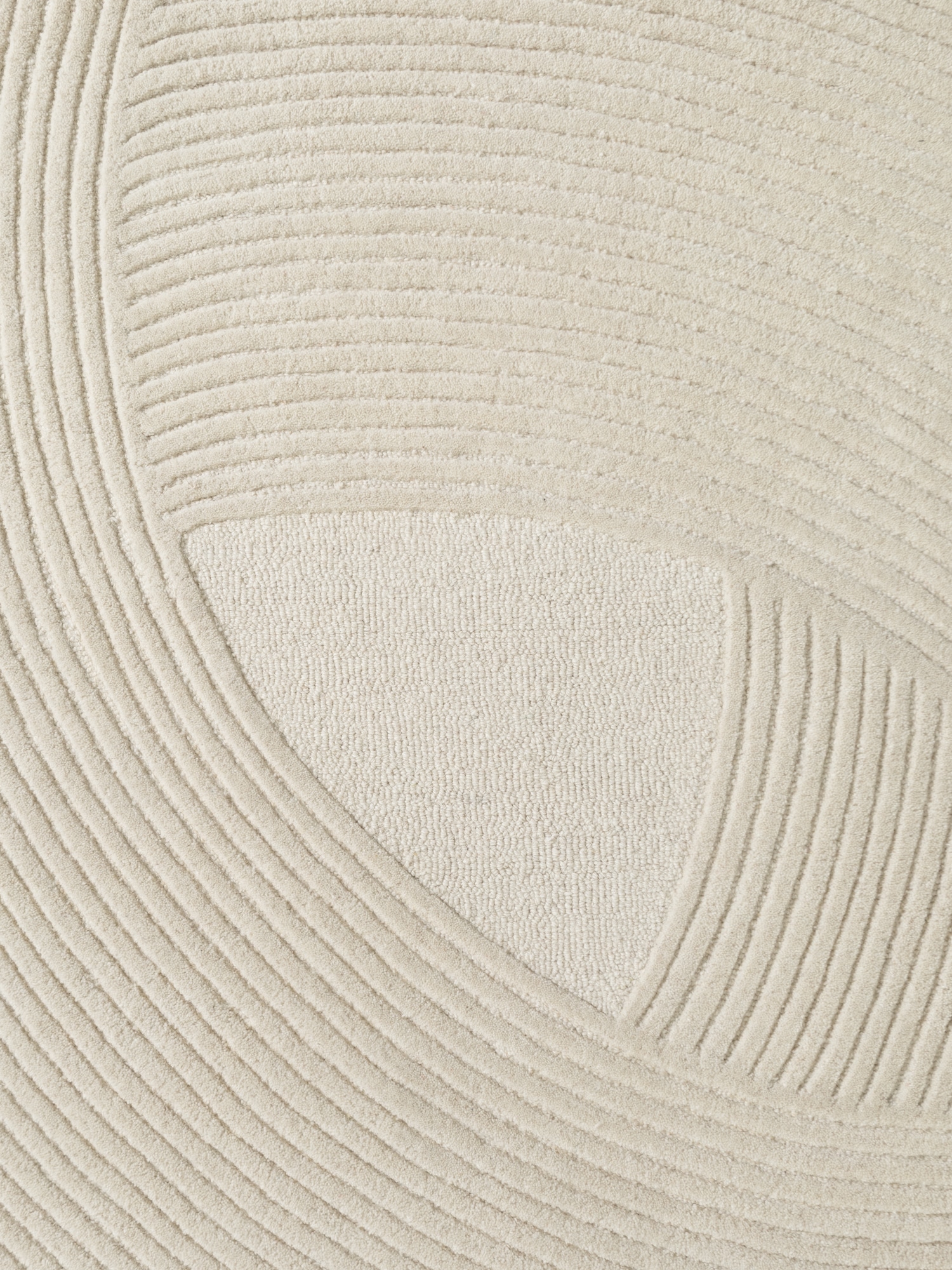 Ted Baker Wollteppich »Teppich Wollteppich Victoria« rechteckig 18 mm Höhe Naturteppich Wolle, Hoch-Tief-Design, Wohnzimmer, Schlafzimmer
