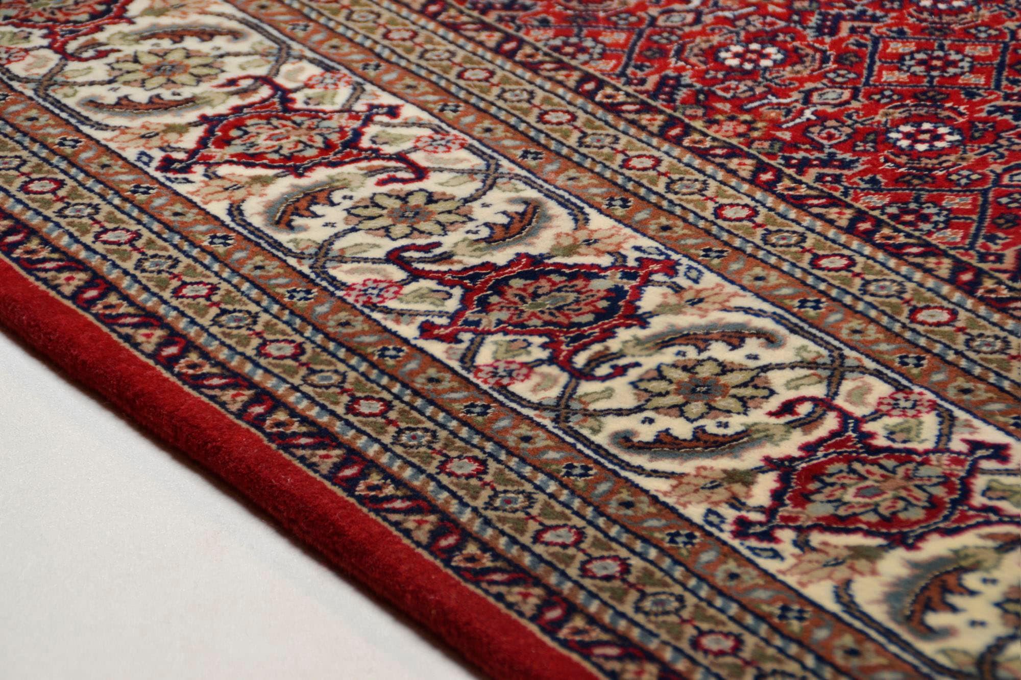 THEKO Orientteppich »Sirsa Seta Bidjar«, rechteckig, 12 mm Höhe, handgeknüpft, Material: 80%Wolle, 20% Seide, mit Fransen