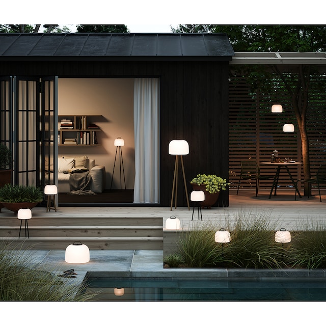 Nordlux LED Stehlampe »Kettle«, 1 flammig-flammig, inkl. LED, Batterie,  integrierter Dimmer, Außen und Innen, Eichen Fuß online kaufen