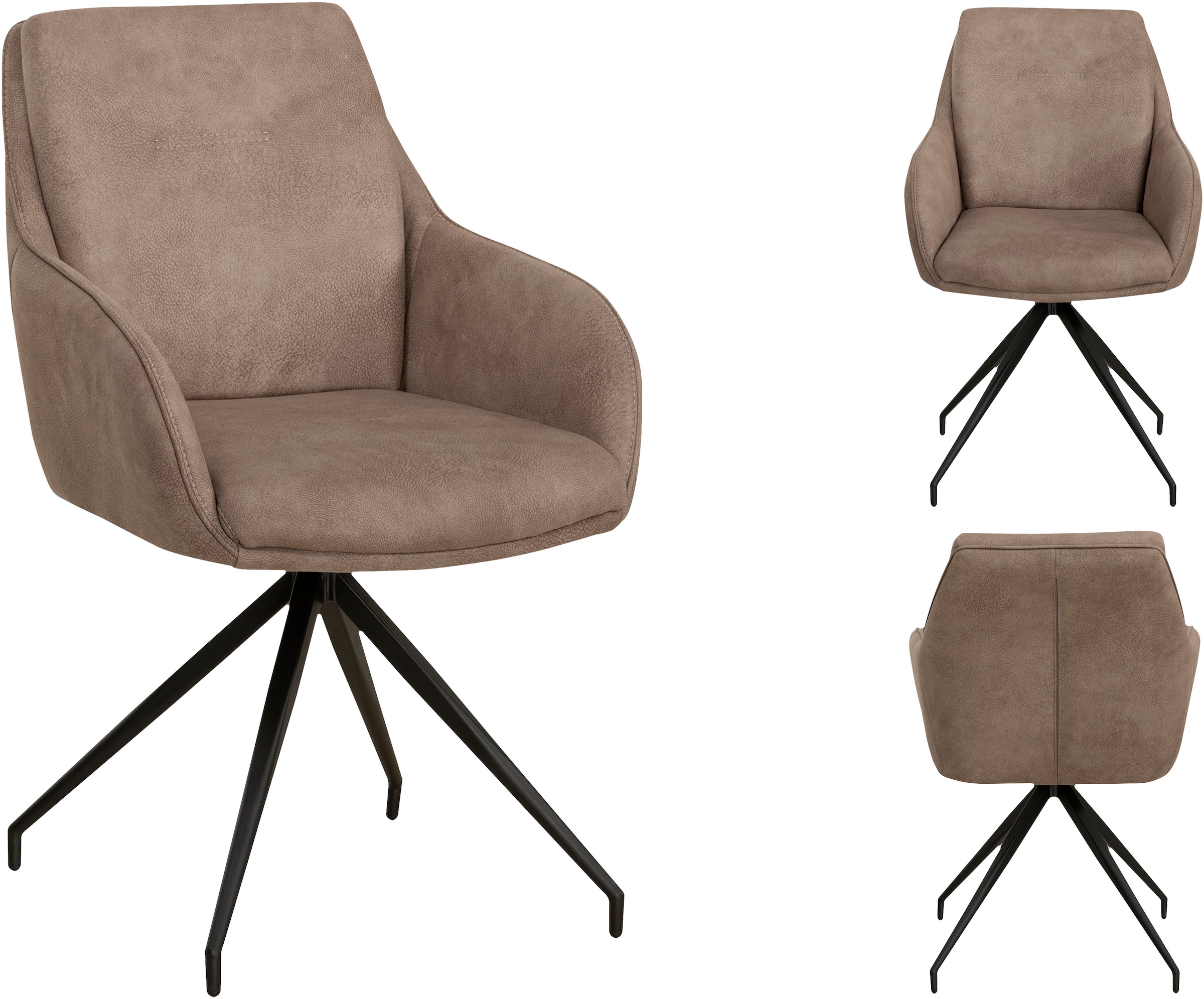 OMG Design Esszimmerstuhl »Tijn«, (Set), 2 St., Stoff, Drehstuhl, Armlehnenstuhl, pflegeleicht