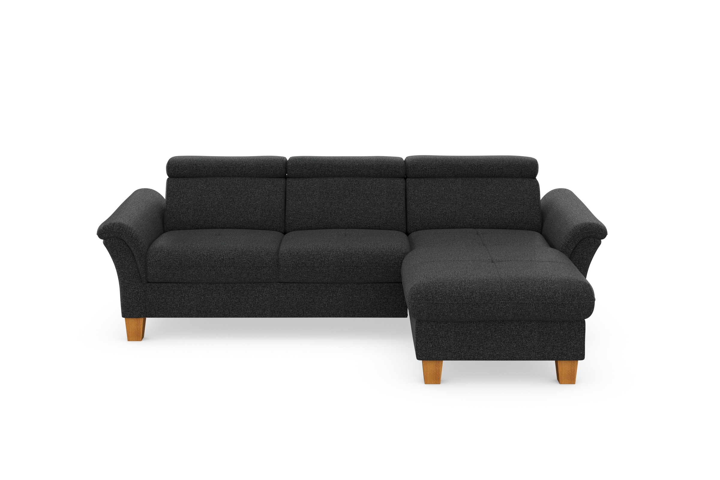 Home affaire Ecksofa »Lindgren L-Form«, wahlweise mit Bett mit klappbaren Rollen, Kasten und Kopfverstellung