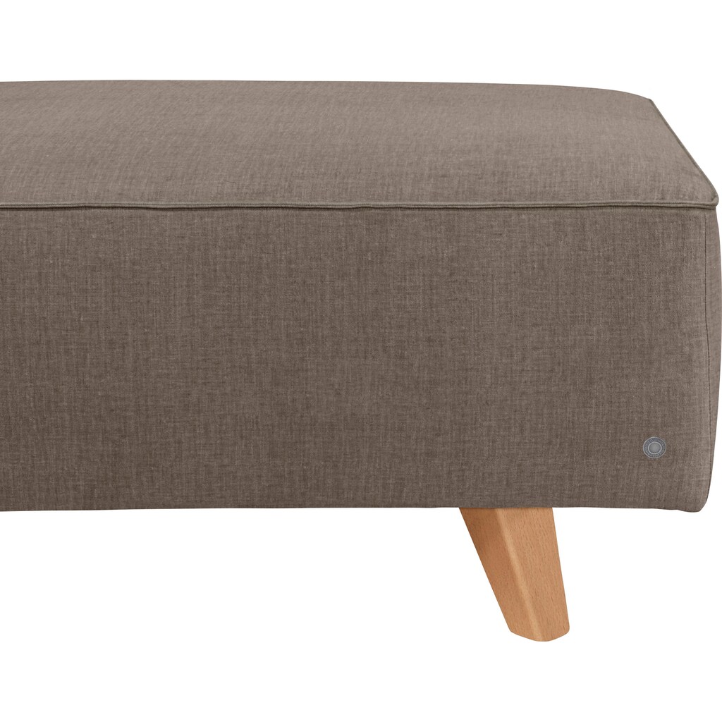 TOM TAILOR HOME Hocker »NORDIC CHIC«, mit Kedernaht, Breite 85 cm, Füße Buche natur