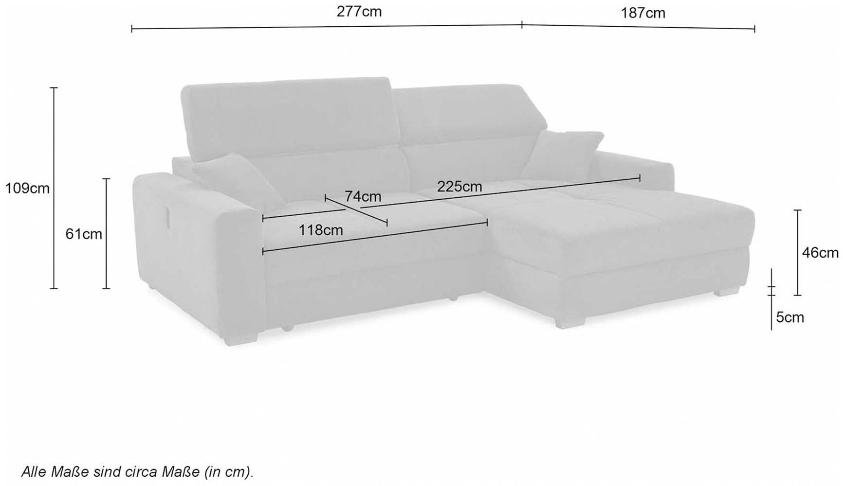 Jockenhöfer Gruppe Ecksofa »Slider, L-Form, 140kg Belastbarkeit je Sitzplatz«, elektromotorische Sitztiefenverstellung,USB-Ladeports,mit Kopfstützen