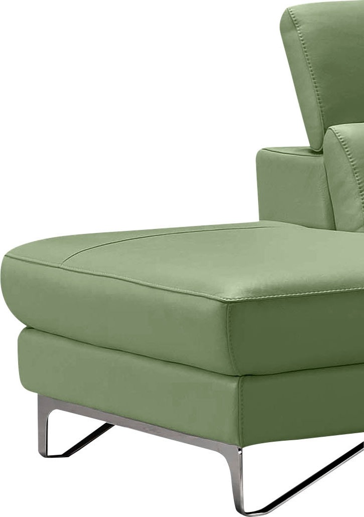 Egoitaliano Ottomane »Princess, elegantes Designsofa mit erstklassigem Sitzkomfort,«, inkl. verstellbarem Kopfteil und edle Designmetallfüße