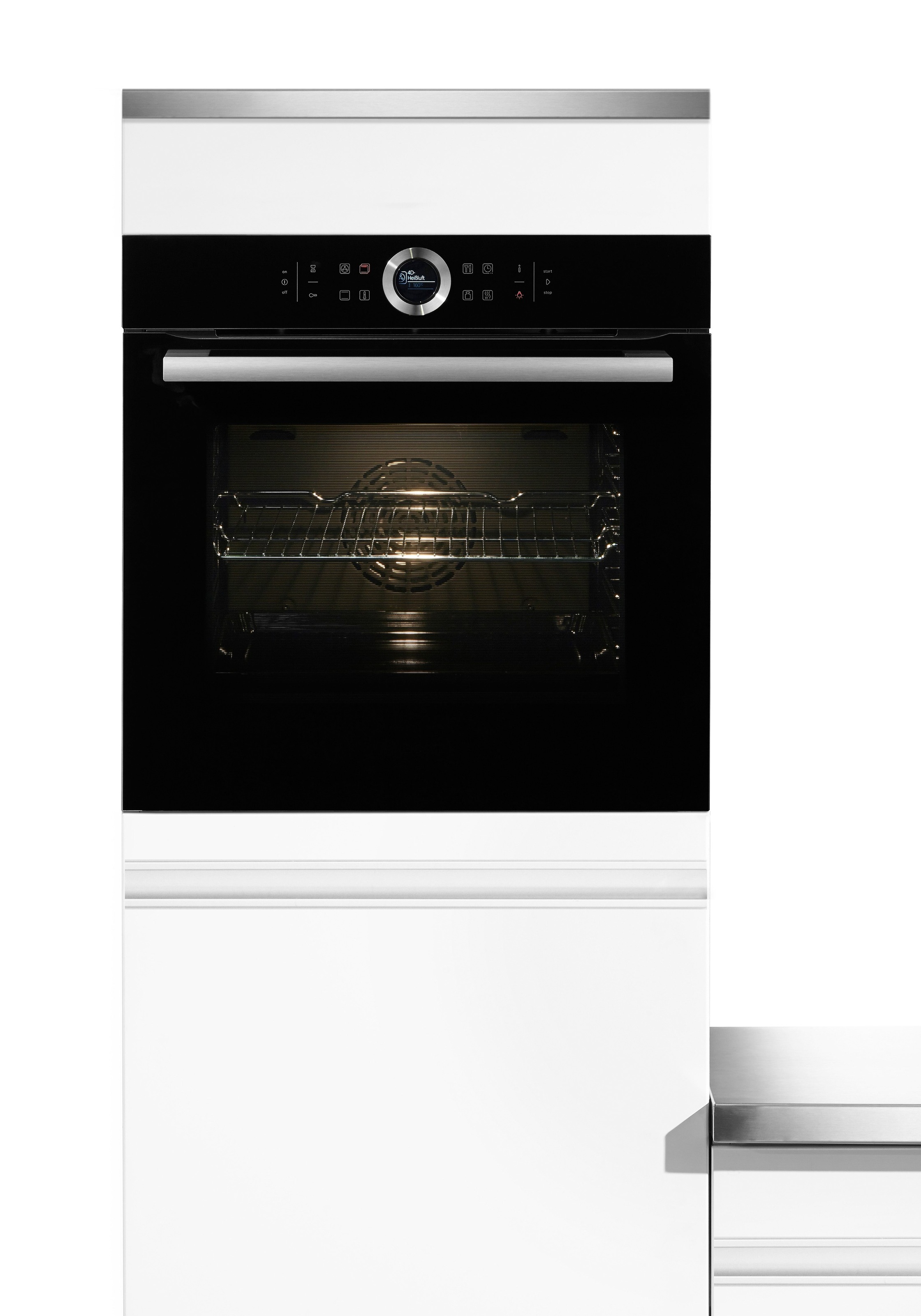 Bild von BOSCH Einbaubackofen »HBG635BB1«, Serie 8, HBG635BB1, mit Teleskopauszug nachrüstbar, ecoClean Direct, mit Pizzastufe