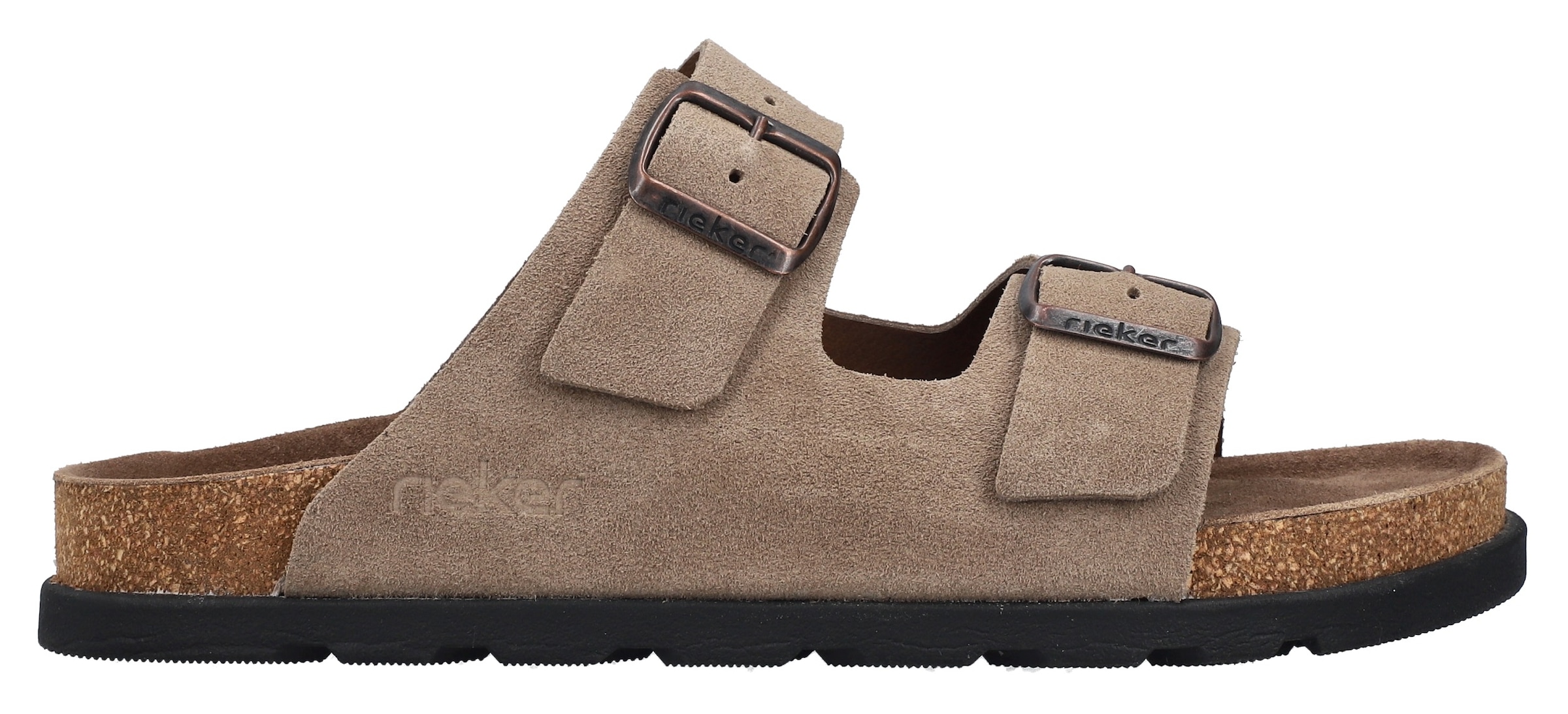 Rieker Pantolette, Sommerschuh, Strandschuh, Hausschuh mit bequemem Fußbett