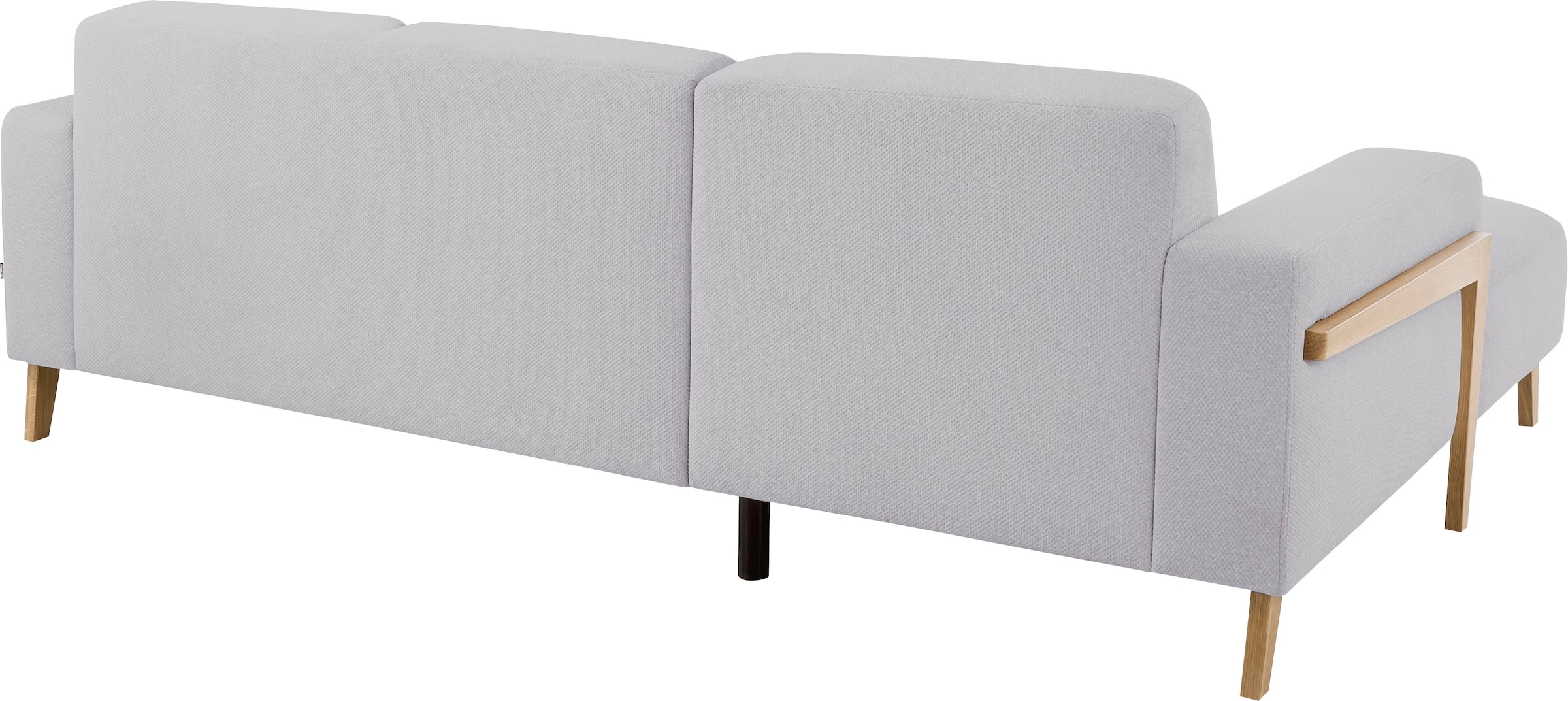 exxpo - sofa fashion Ecksofa »Starr, modern und klassisches Design, hochwertige Verarbeitung, bequem«, L-Form, wahlw. elektrische Sitztiefenverstellung, Massivholzfüße