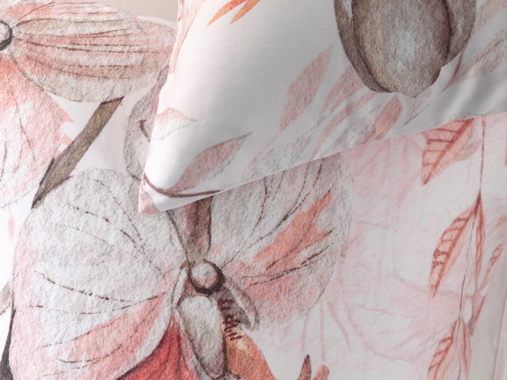 Heckett & Lane Bettwäsche »Pioggia« 2 Stk. tlg. 100% Baumwolle, hochwertiges Mako-Satin, Bettwäsche ab 135x200 cm.