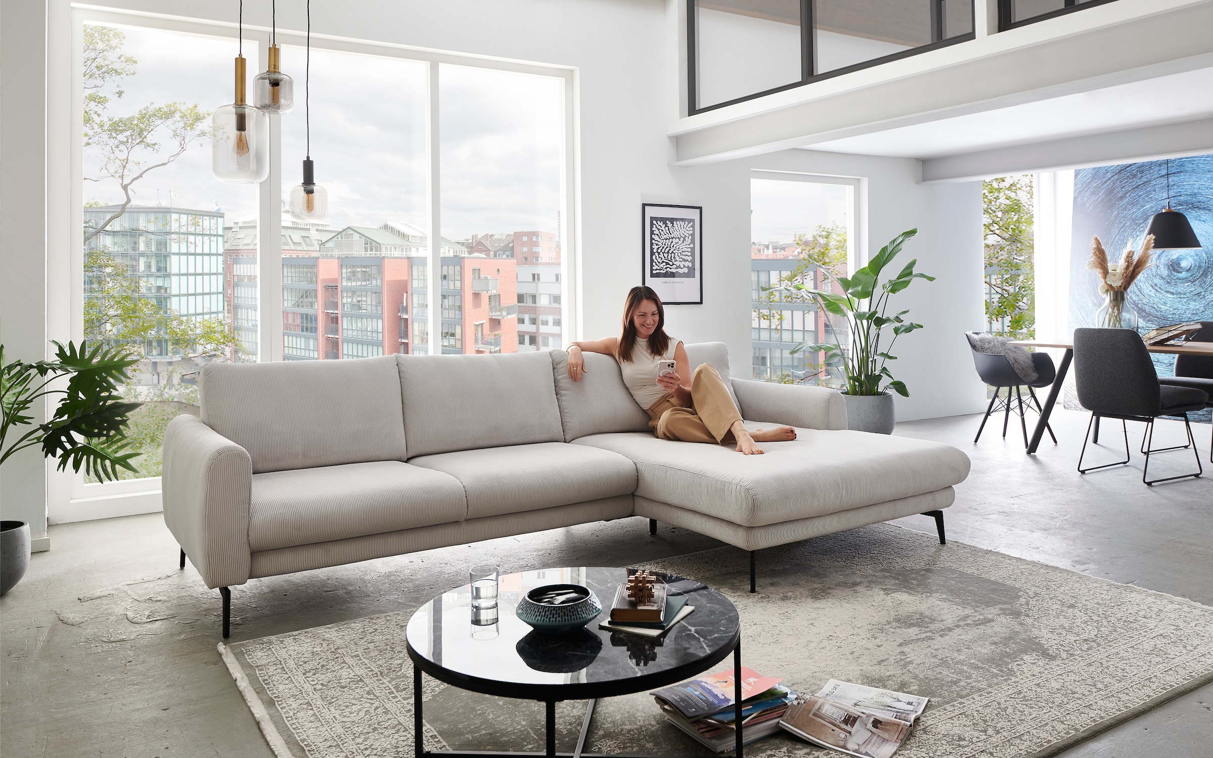 Die PlanBar Ecksofa "MP-IN23147 L-Form", (2 St.), Kaltschaumpolsterung, sof günstig online kaufen