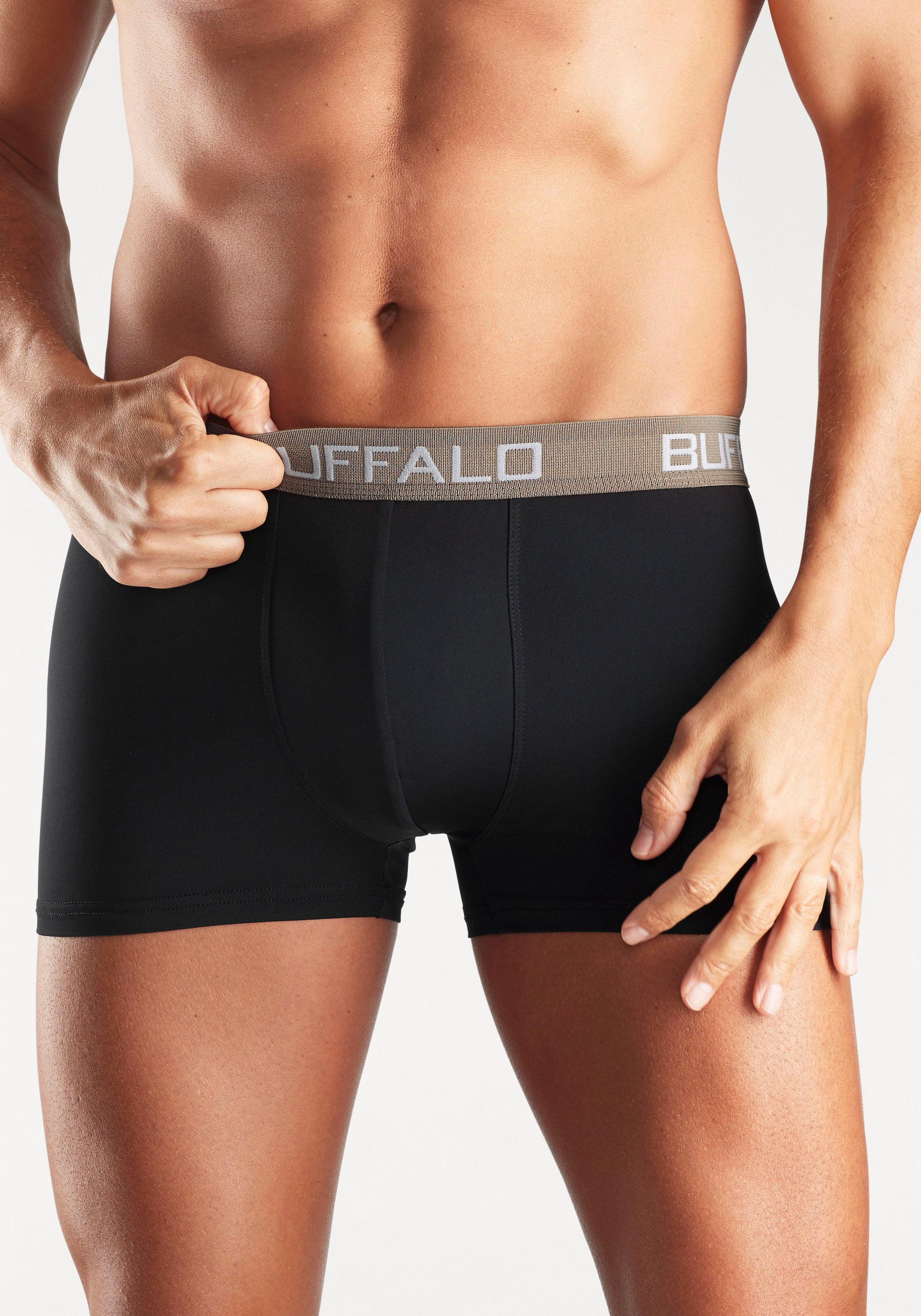 Buffalo Boxer »Boxershorts für Herren«, (Packung, 4 St.), aus Baumwoll-Mix