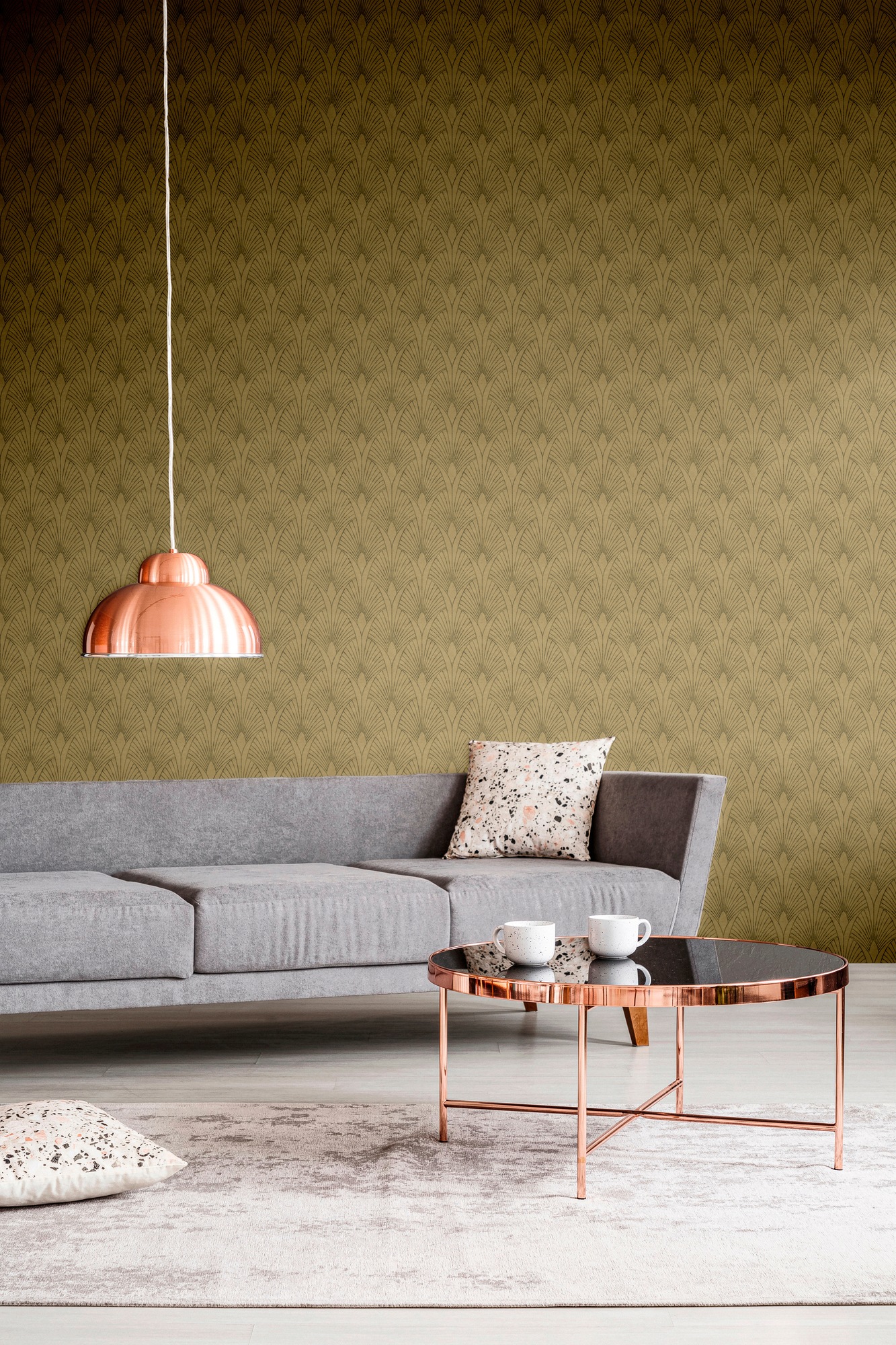 living walls Vliestapete »New Walls 50's Glam Art Deco Optik«, Barock-ornamental-gemustert, Tapete Art Deco Tapeten Wohnzimmer Schlafzimmer Küche Flur Design Büro