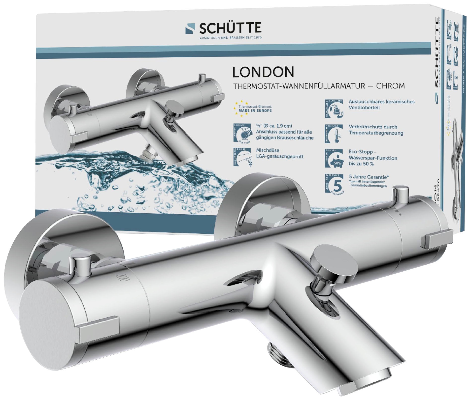 Schütte Badarmatur »3-teilige Serie LONDON«, (Set)