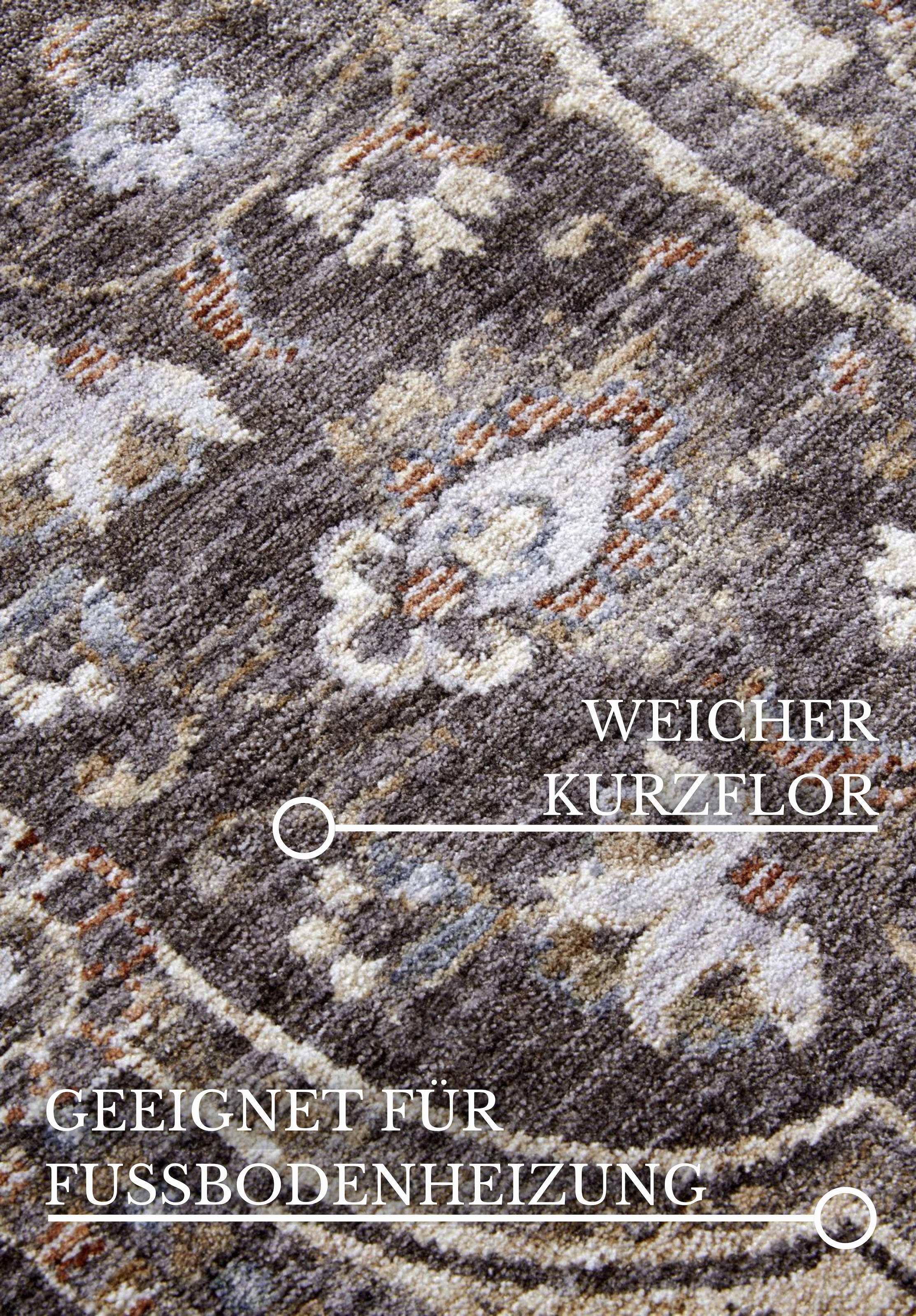 Villeroy & Boch Teppich »Renata«, rechteckig, 7 mm Höhe, Läufer, Orientalisch, Fransen, Wohnzimmer, Schlafzimmer, Vintage