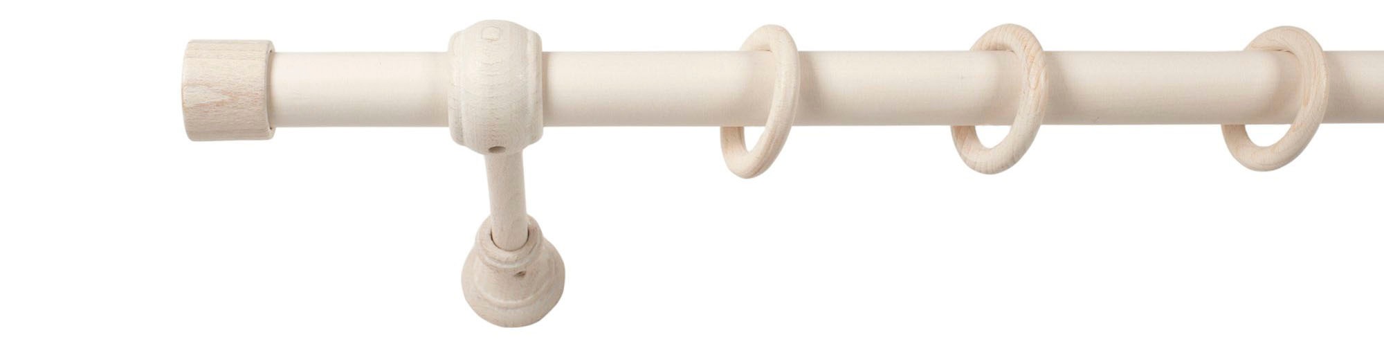 SN DECO GROUP Gardinenstange »Cafiro«, 1 läufig-läufig, Fixmaß, 28 mm, Holz, verschiedene Längen und Farben, Komplettset