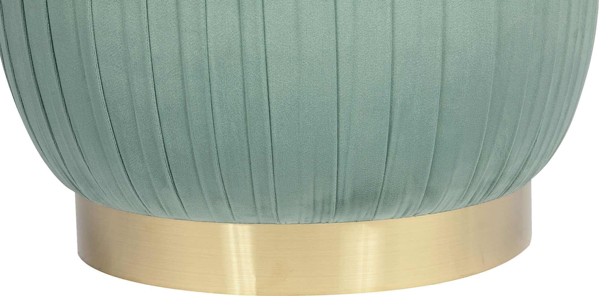 Kayoom Polsterhocker »Hocker Lyla 125, Edler Touch durch goldenen Sockel,  Samtbezug« 1 Stk. tlg. samtweich, gesteppte Ziernaht, Edelstahlsockel, Hochwertiger Samtbezug