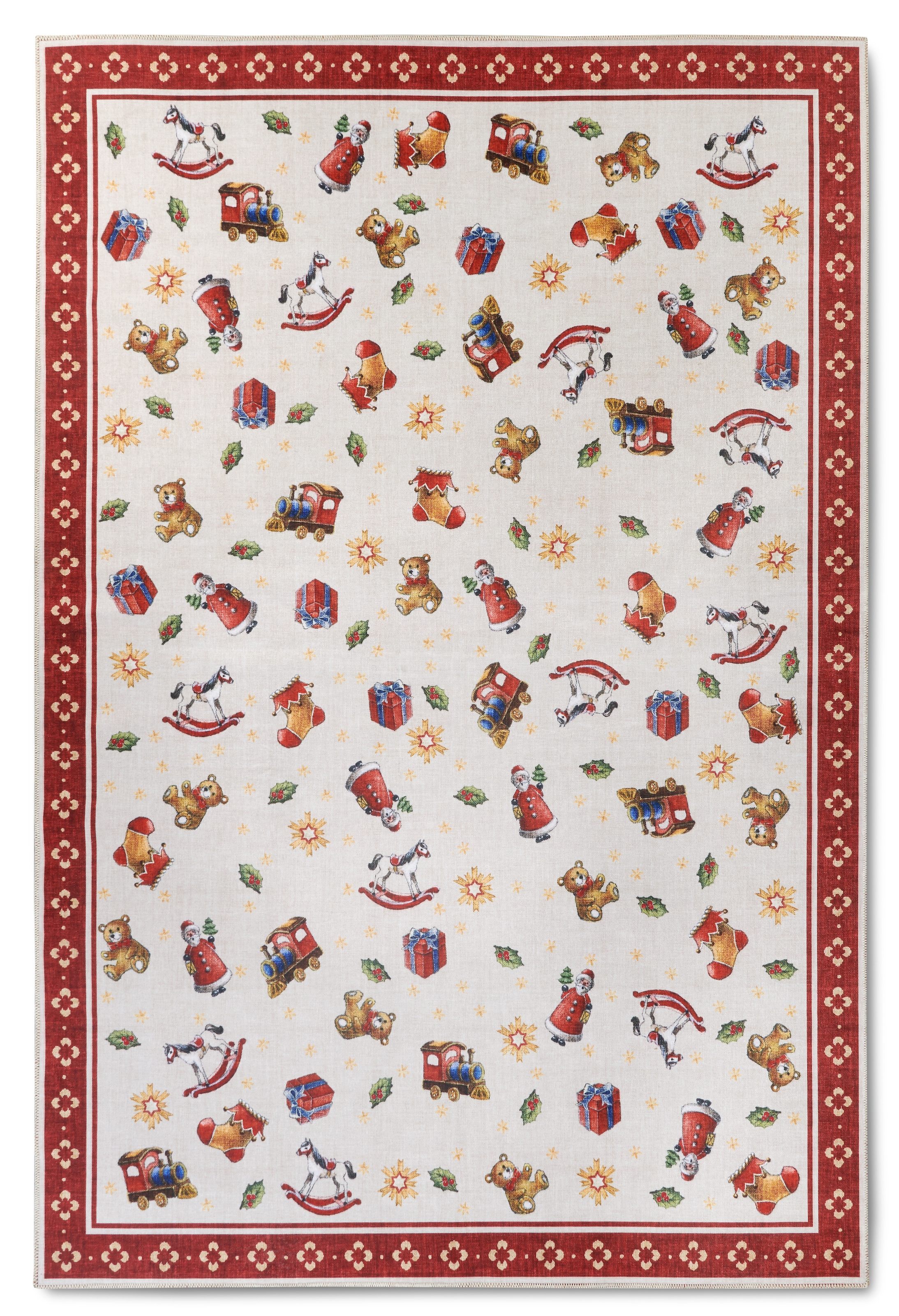 Villeroy & Boch Teppich »Nostalgic Toy's Delight, eckig, rund und Läufer«, rechteckig, 3 mm Höhe, Weihnachten, Wohnzimmer, Flur, Geschenk, Toys Delight, Dekoration