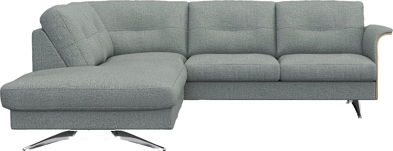 FLEXLUX Ecksofa »Glow, super bequem durch hochwertigem Sitzaufbau mit Federkern, L-Form« Modernes skandinavisches Design