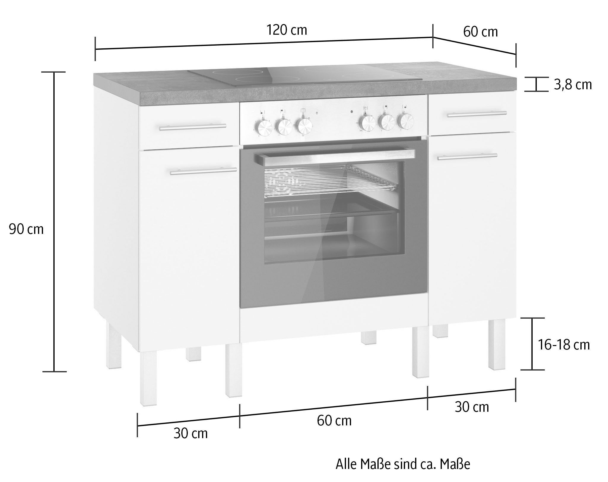 OPTIFIT Küche »Lilly«, E-Geräten 120, online wahlweise mit kaufen Breite