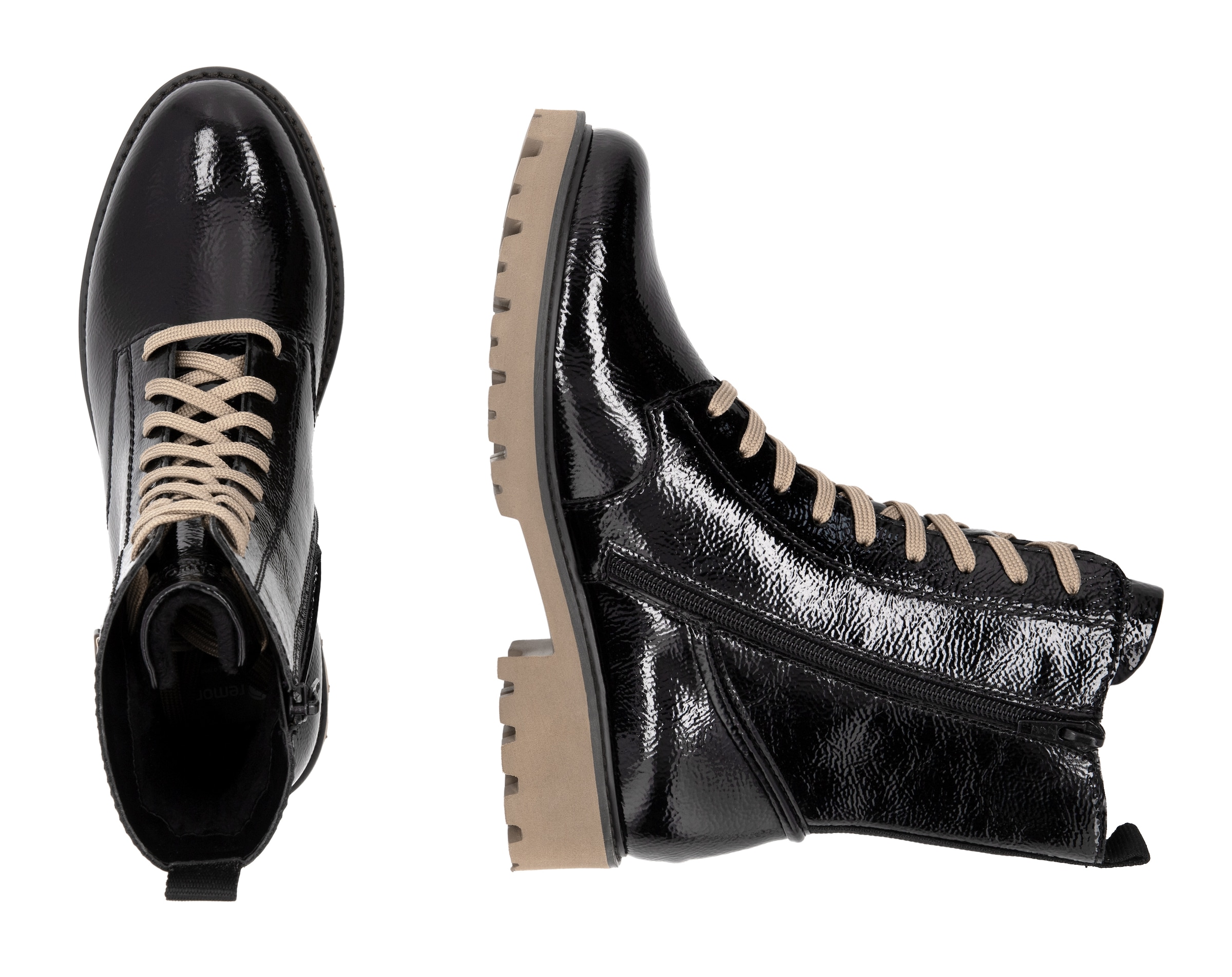 Remonte Schnürstiefelette »Elisabeth Hurley-Collection«, Blockabsatz, Schnürschuh mit praktischem Innenreißverschluss