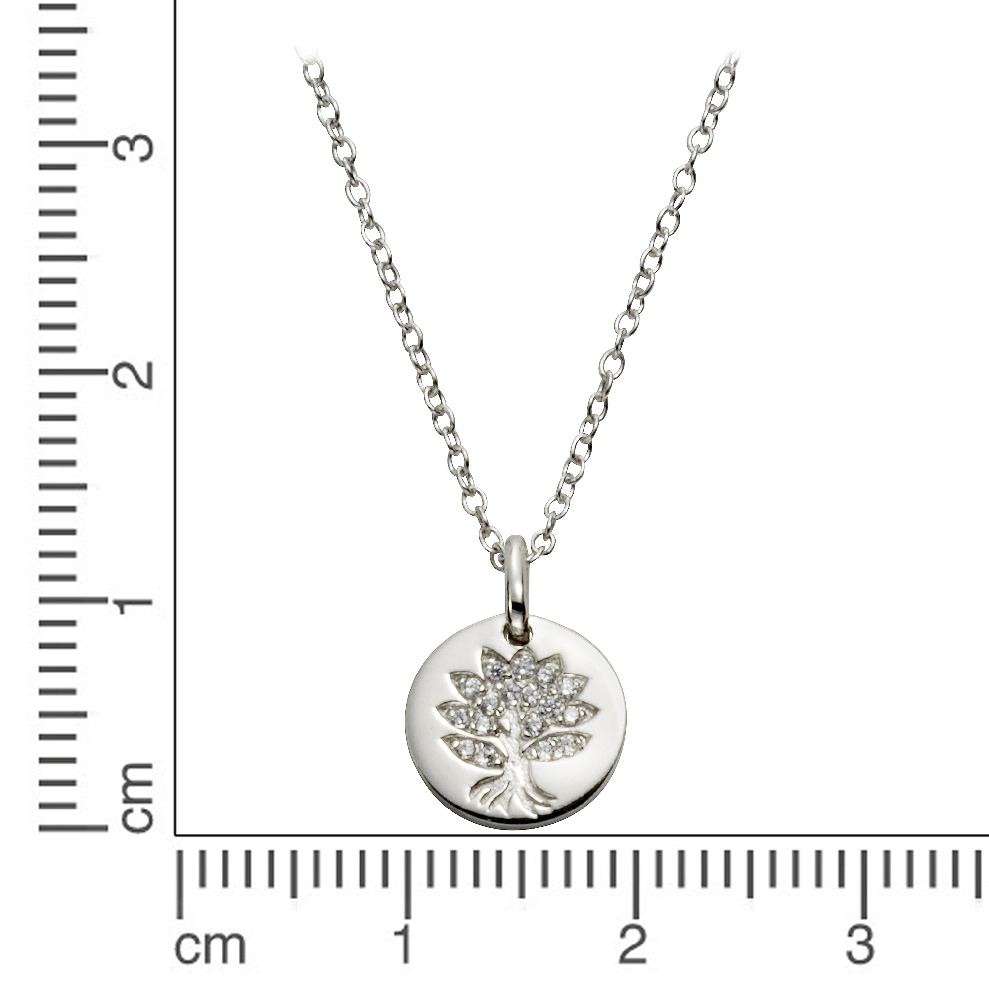 Vivance Kette mit Anhänger »925 Sterling Silber rhodiniert Lebensbaum«