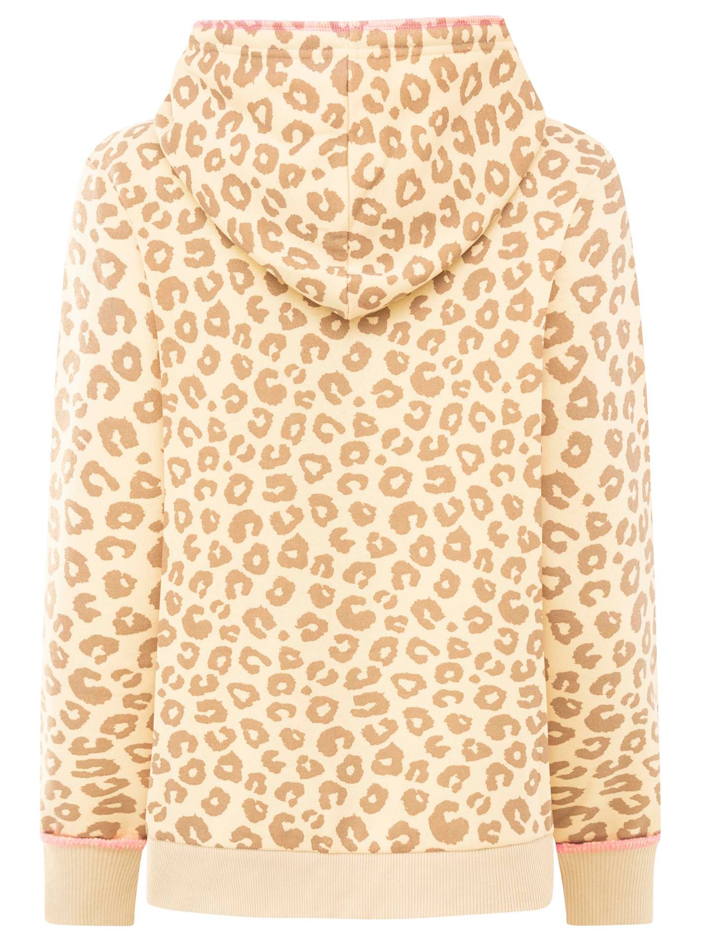 Zwillingsherz Kapuzensweatjacke »"Soft Leo"« Mini-Me, mit Leo Muster, Zipper und Kängurutaschen