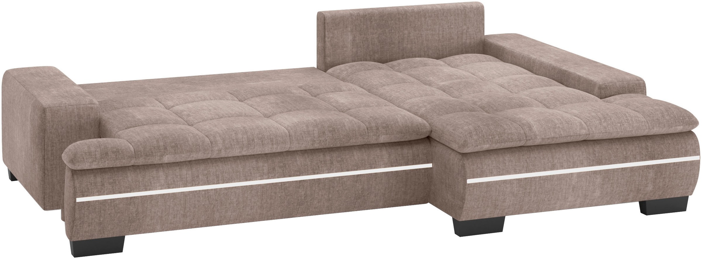 Mr. Couch Ecksofa »Haiti II, L-Form«, RGB-LED Beleuchtung, Kaltschaum, wahlweise mit Bett, Bettkasten