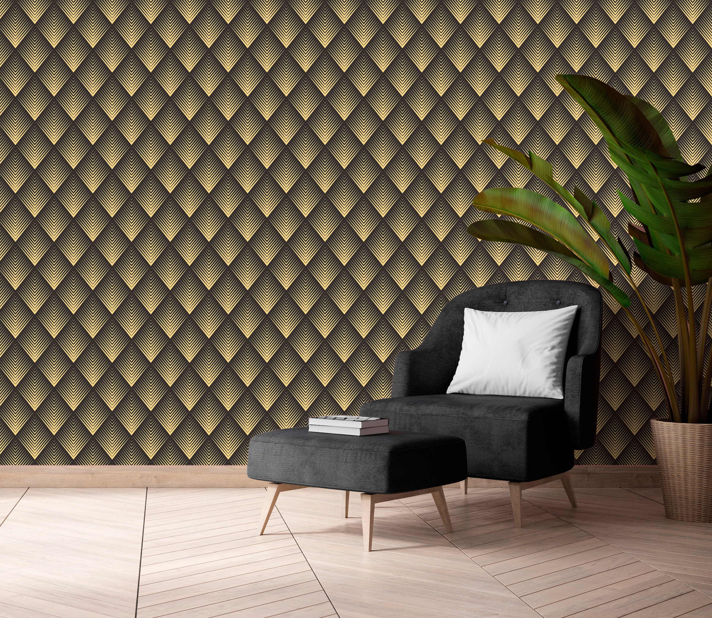 queence Vinyltapete »Neea« Farbverlauf | abstrakt | bedruckt | gemustert glatt 90x250cm, selbstklebend, kinderleichte Anbringung, , Sticker