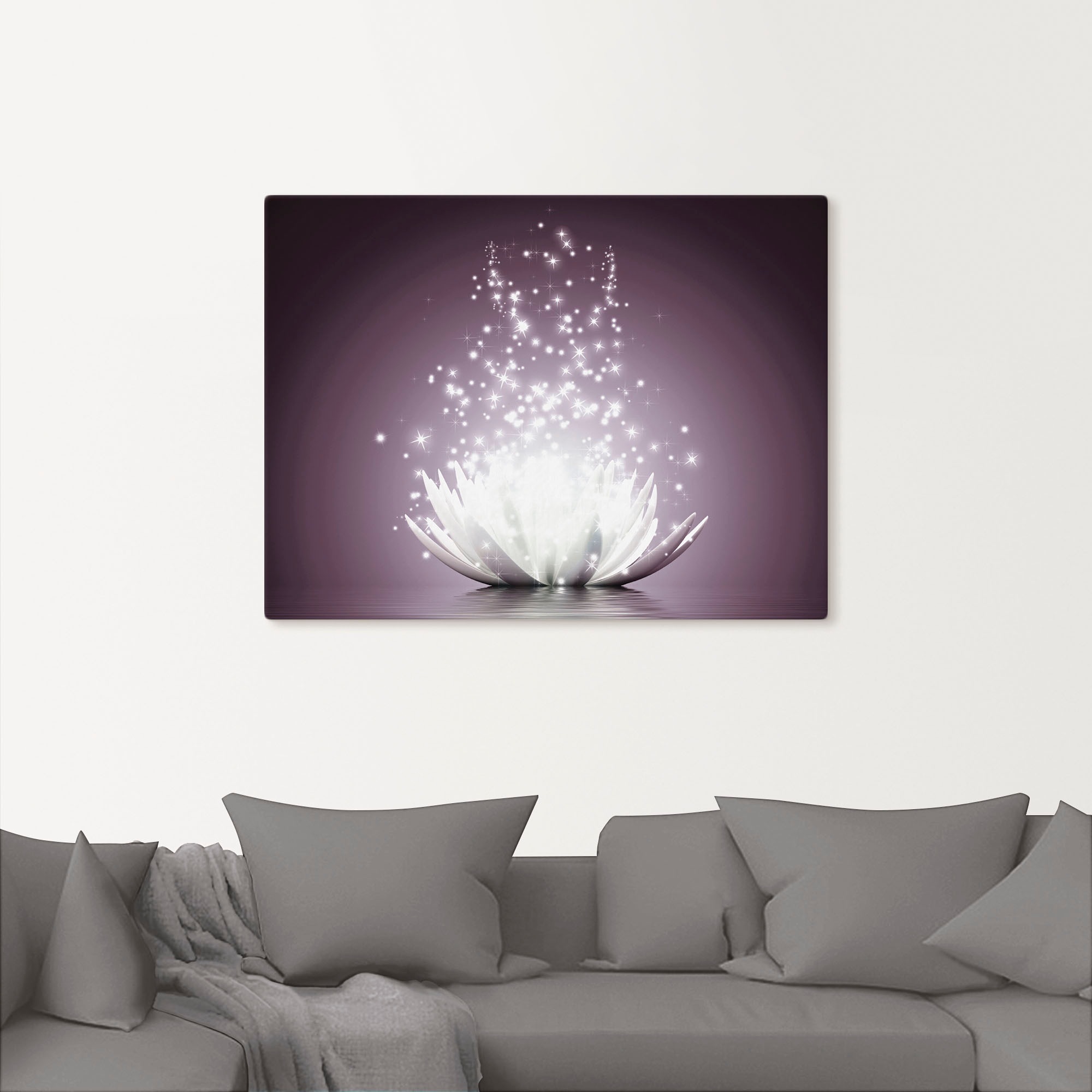 Artland Wandbild »Magie der Lotus-Blume« Blumen 1 Stk. tlg. als Leinwandbil günstig online kaufen