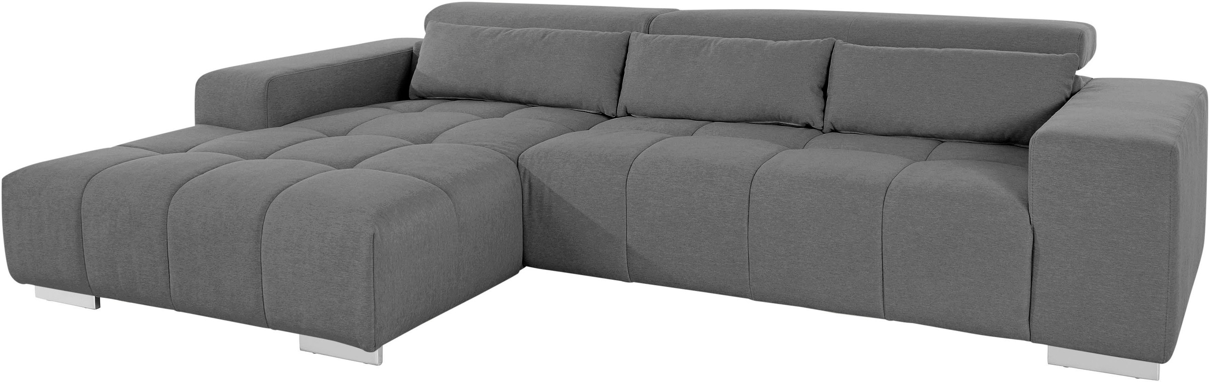 COTTA Ecksofa »Orion L-Form«, mit Kopfteilverstellung & 3 Nierenkissen