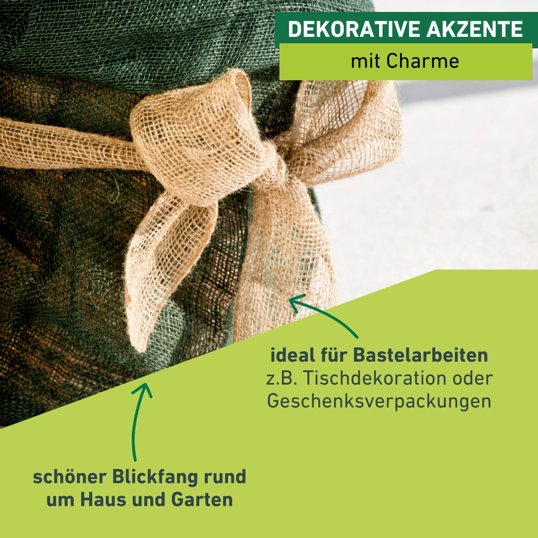 Windhager Pflanzschnur »Jute-Wickelstreifen ÖKO für Haus und Garten« 1 Stk. tlg. Jute-Gewebe Indoor und Outdoor, Deko-Band natur, 10 cm x 25 m