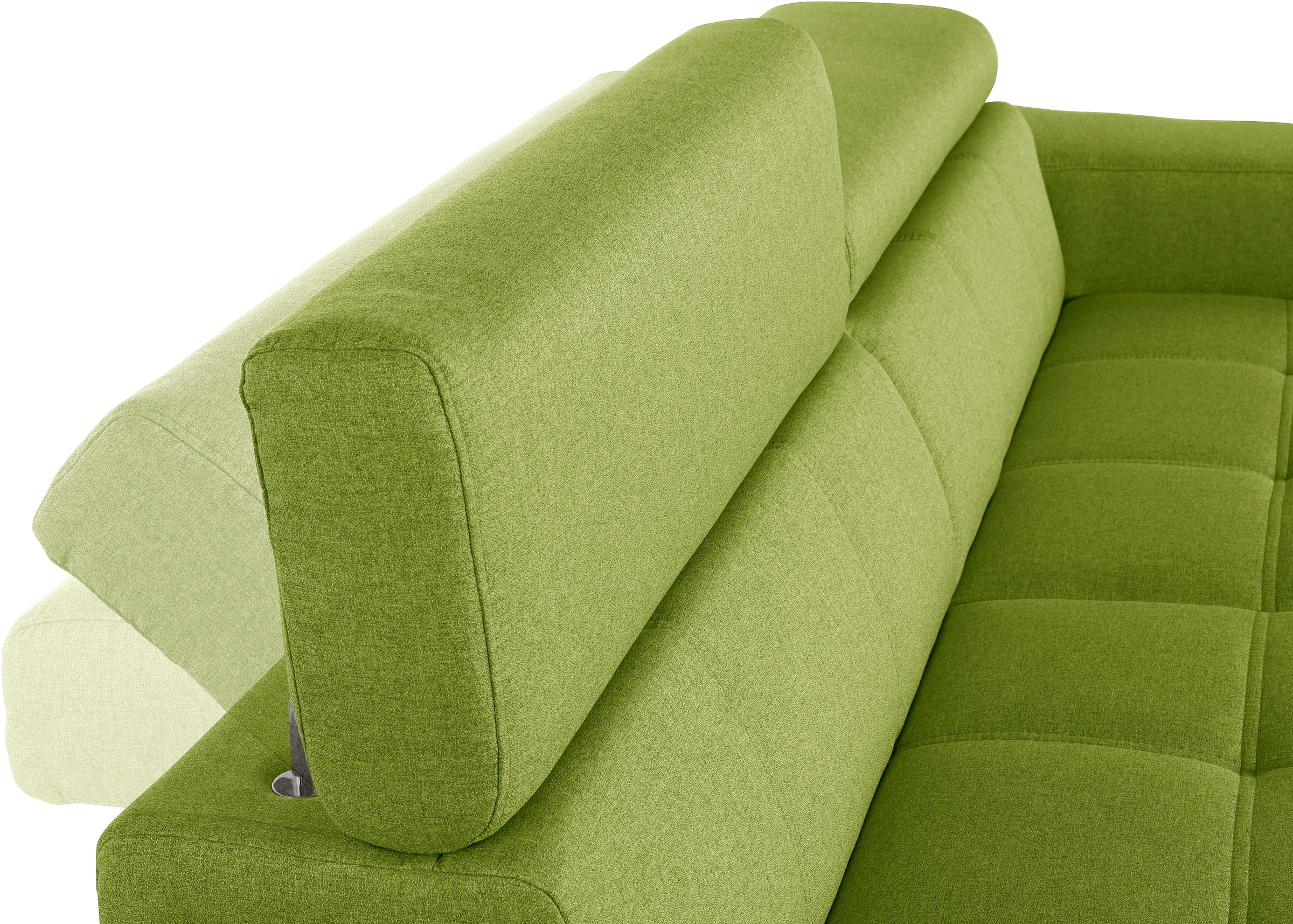 DOMO collection 2,5-Sitzer »Cunelli zeitlos und elegant, moderne Sitznähte als Designelement,«, wahlweise mit 6-fach verstellbaren Kopfteilen, fester Sitzkomfort