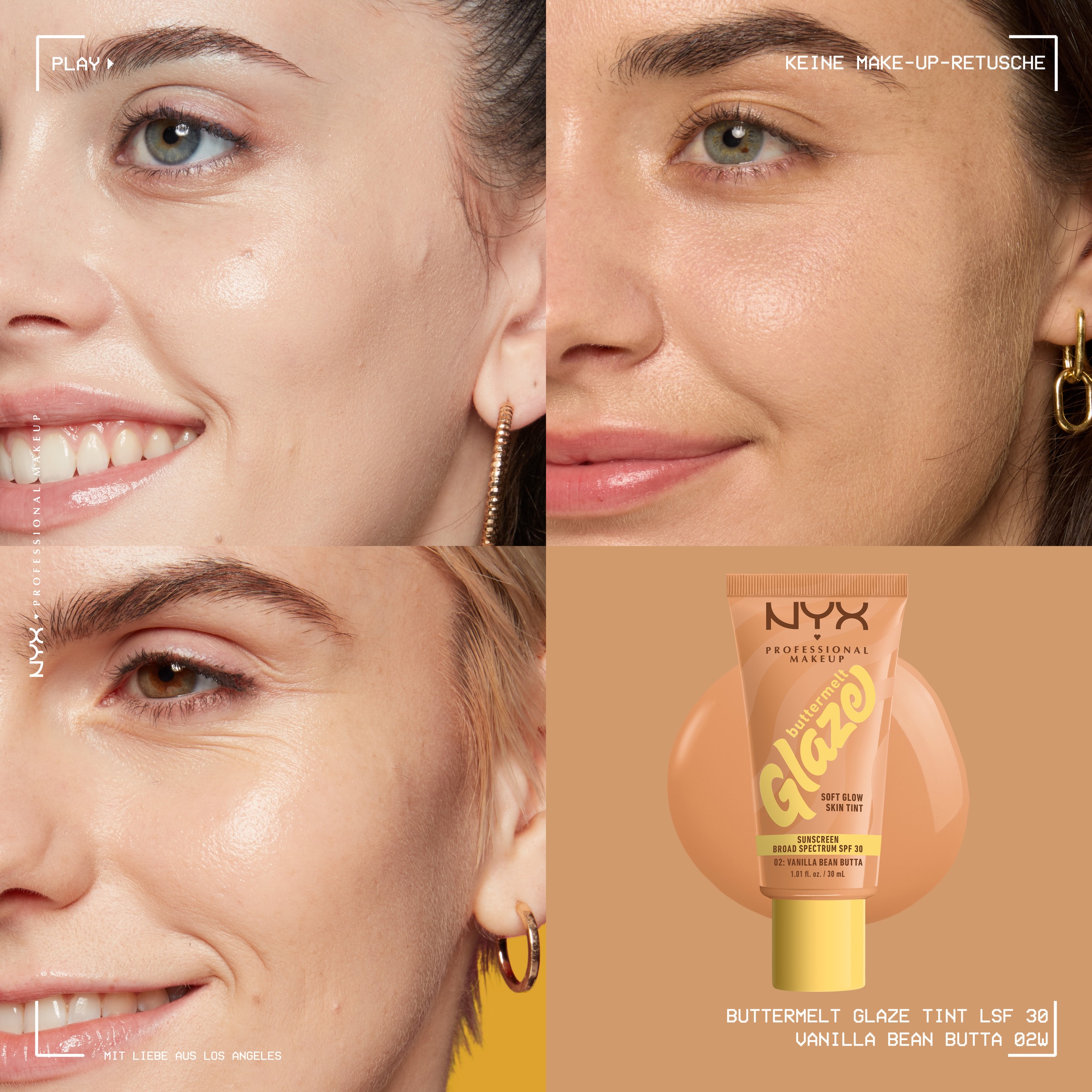 NYX Foundation »NYX Professional Makeup Buttermelt Glaze Foundation LSF 30«