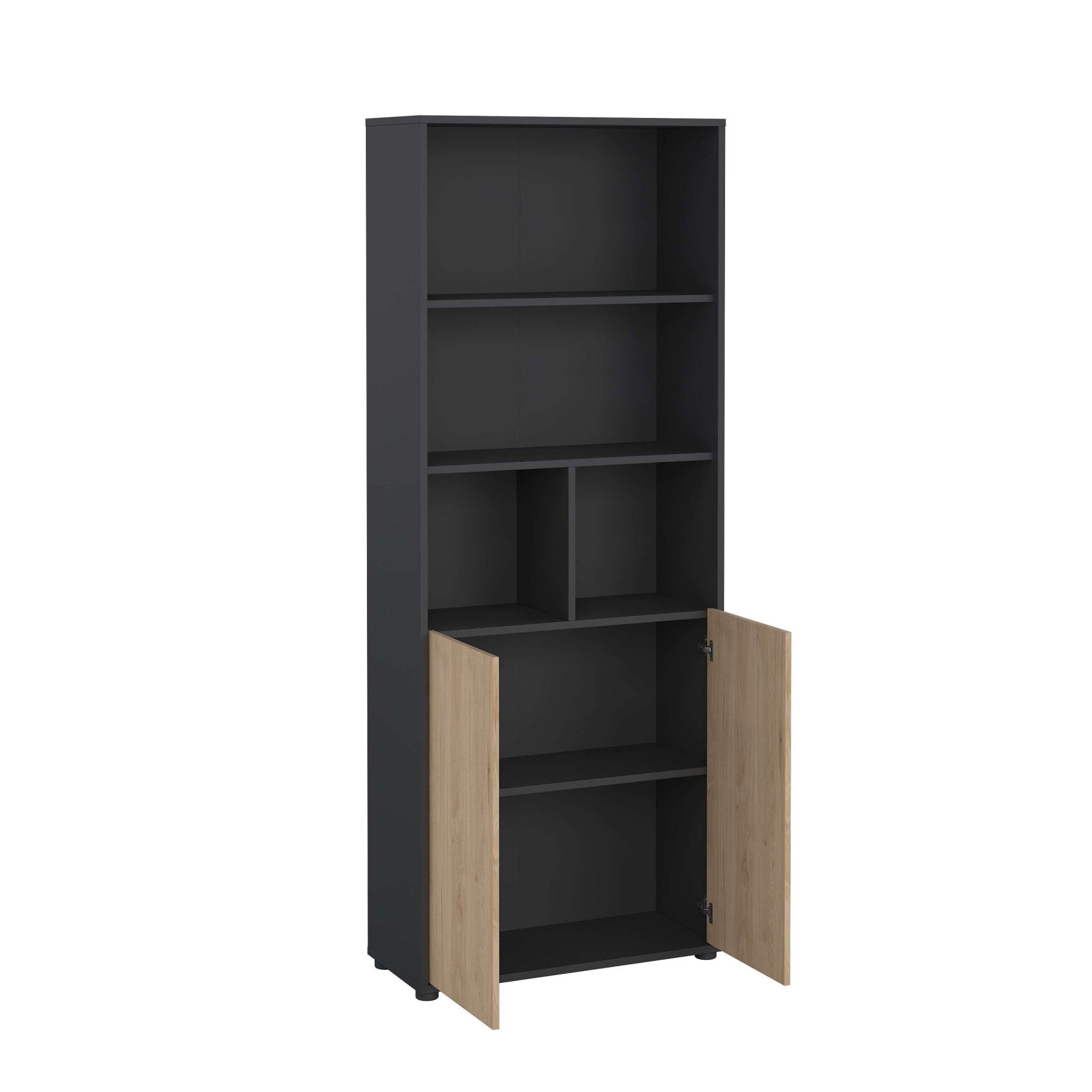 INOSIGN Bücherregal »Sign Ablageregal, Aktenregal, Bücherregal, Standregal, Wandregal,«, mit 2 Türen, 4 Einlegeböden, 2 Türen, Höhe 200 cm, Breite 80 cm