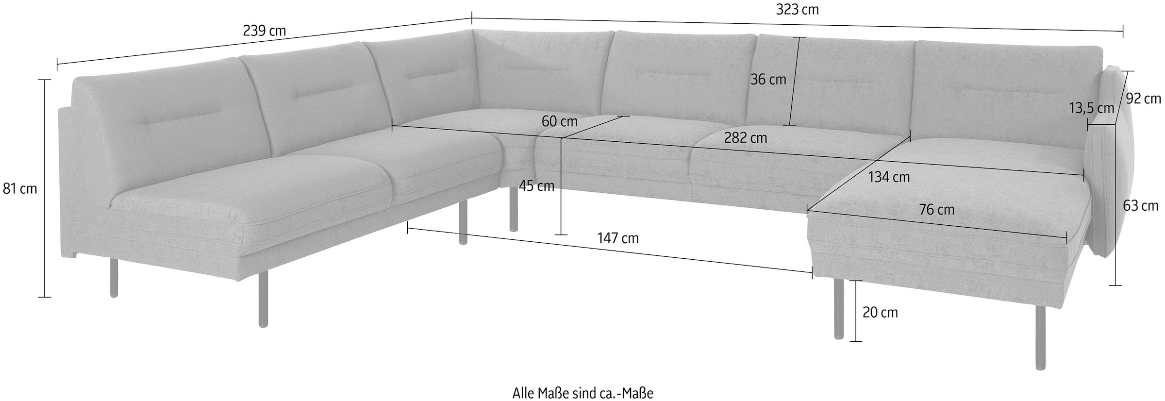 Home affaire Wohnlandschaft »Nordfyn U-Form« edles Design in 3 Bezugsqualitäten, Design by Morten Georgsen