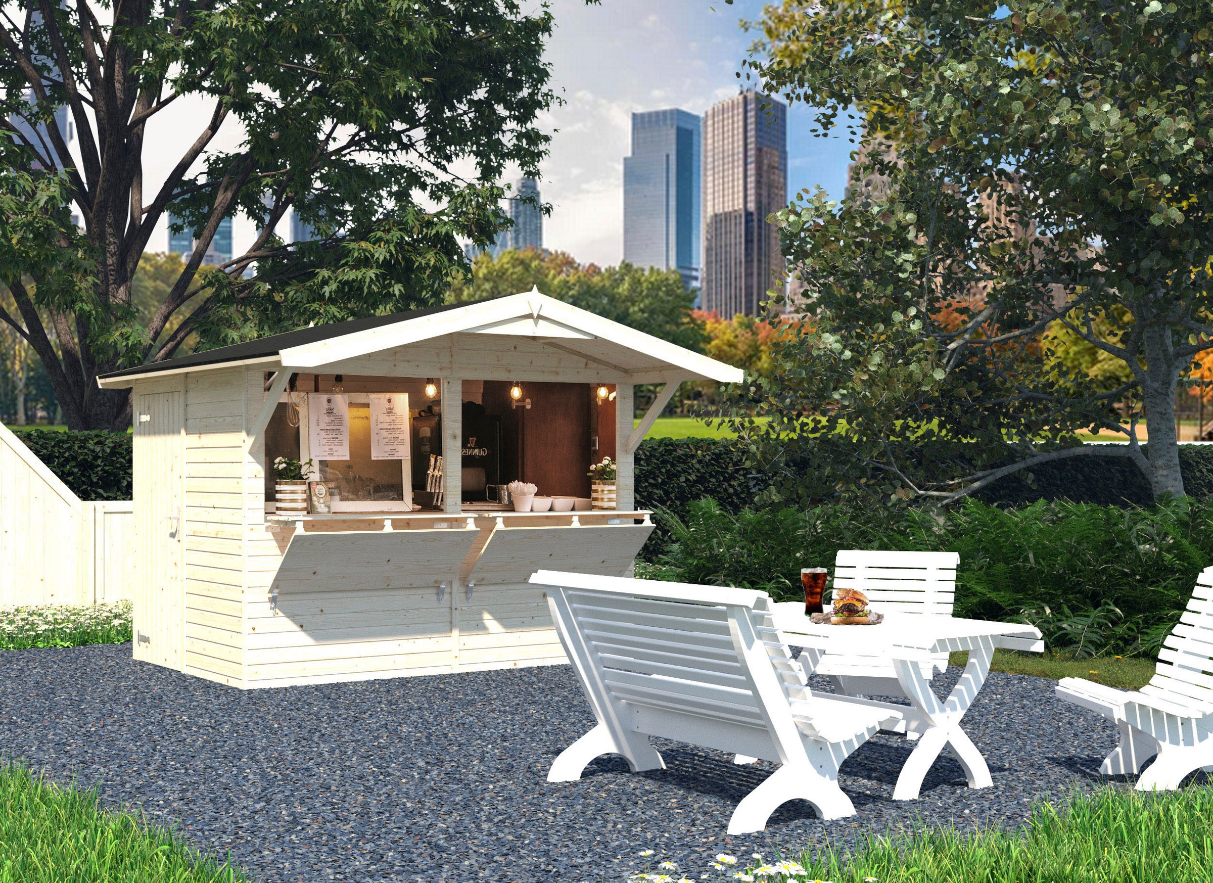 Palmako Gerätehaus »Marktstand Stella«, natur