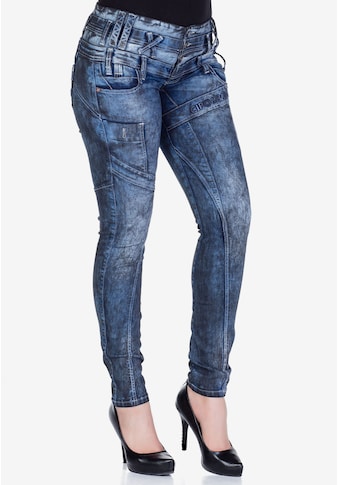 Cipo & Baxx Slim-fit-Jeans, mit Dreifachbund kaufen