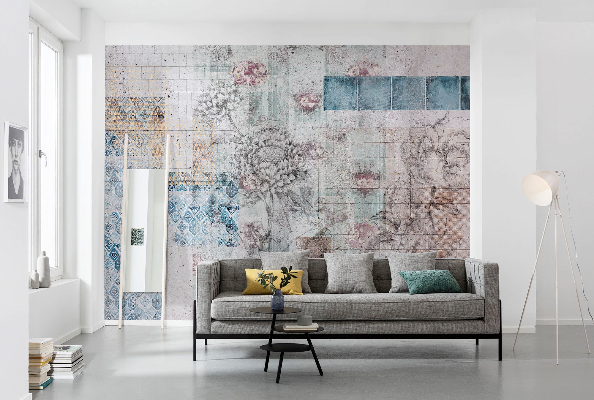 Komar Vliestapete »Digitaldruck Vlies - Patches - Größe 400 x 260 cm«, bedruckt, Wohnzimmer, Schlafzimmer