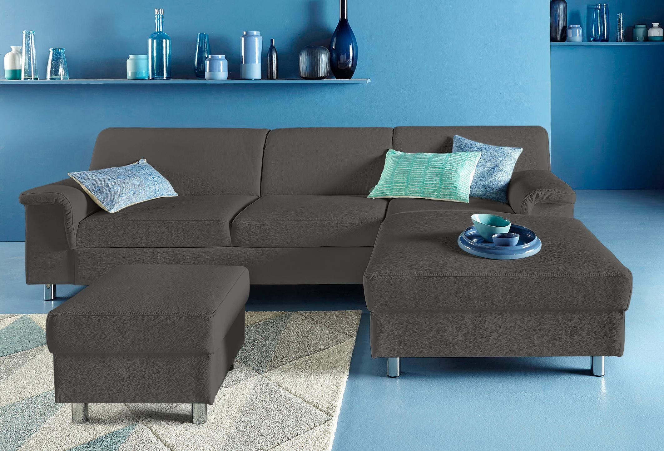 DOMO collection Ecksofa »Jamie, modern und elegant, Fußhöhe 9cm, L-Form,« w günstig online kaufen