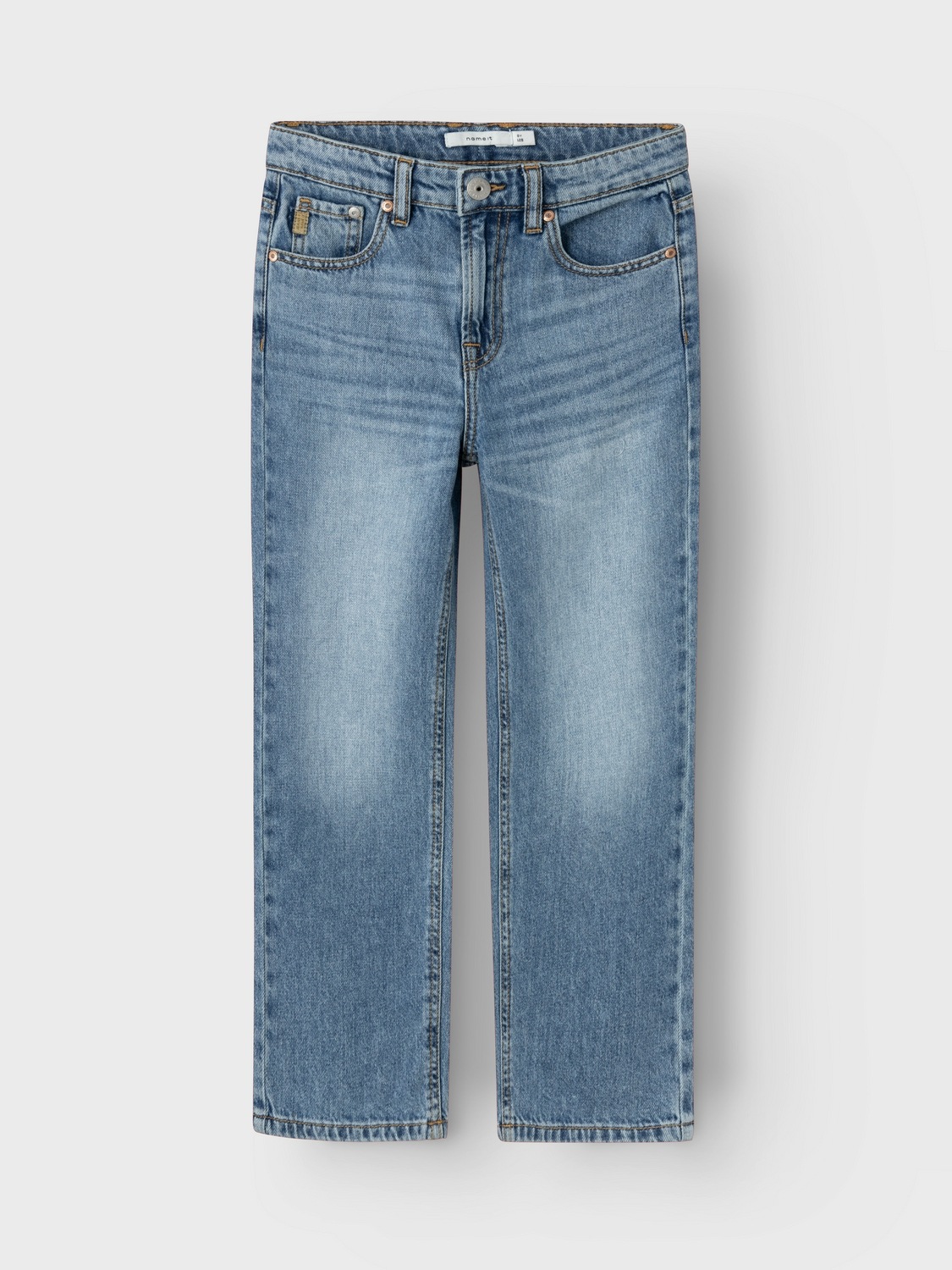 Name It Straight-Jeans »NKMRYAN – Jeans mit geradem Bein, strapazierfähig« unifarben, casual, straight fit, Denim/Jeans