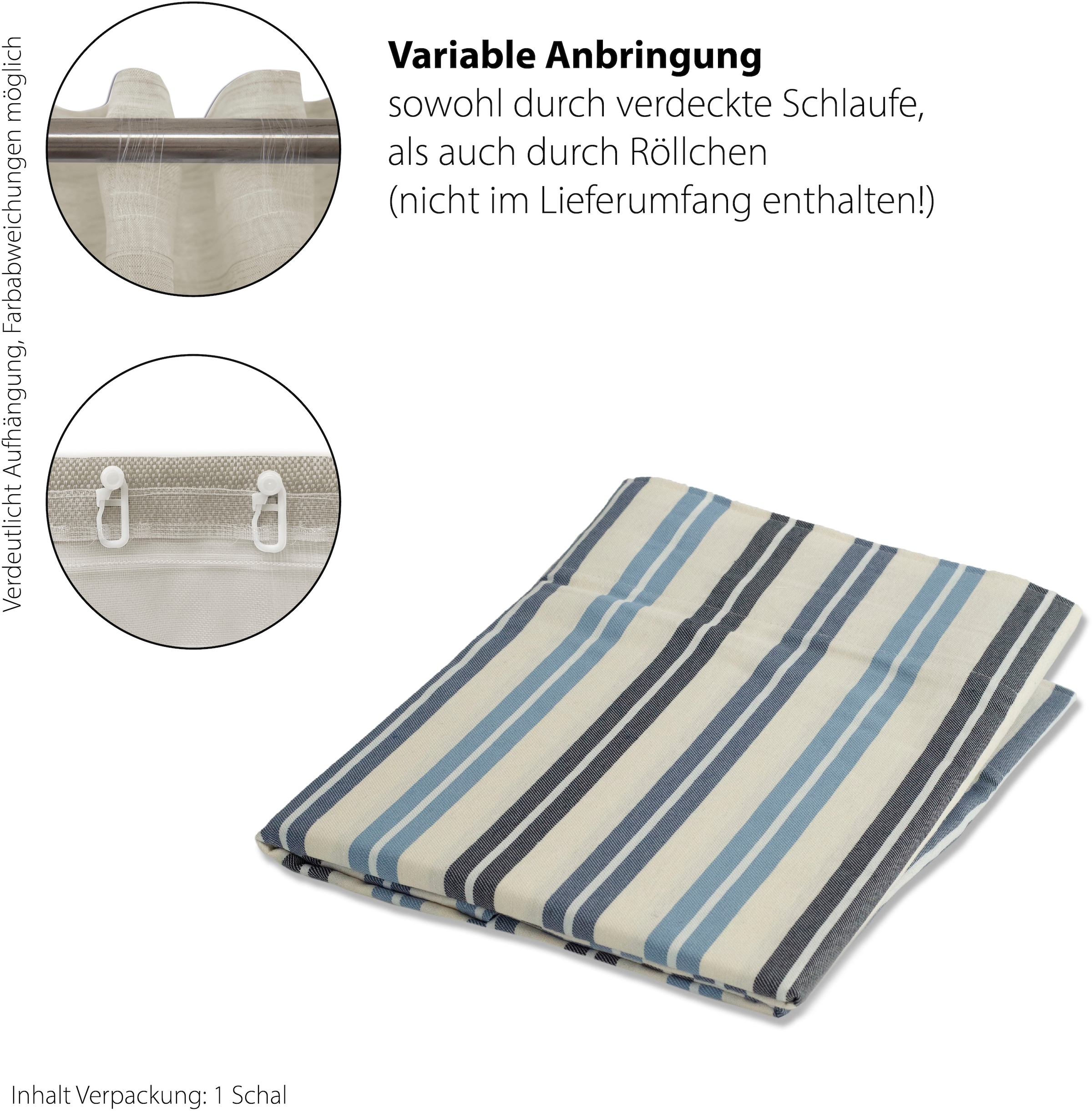 HOMING Vorhang »Adwin«, (1 St.), Vorhang, Küche, Landhaus, blickdicht