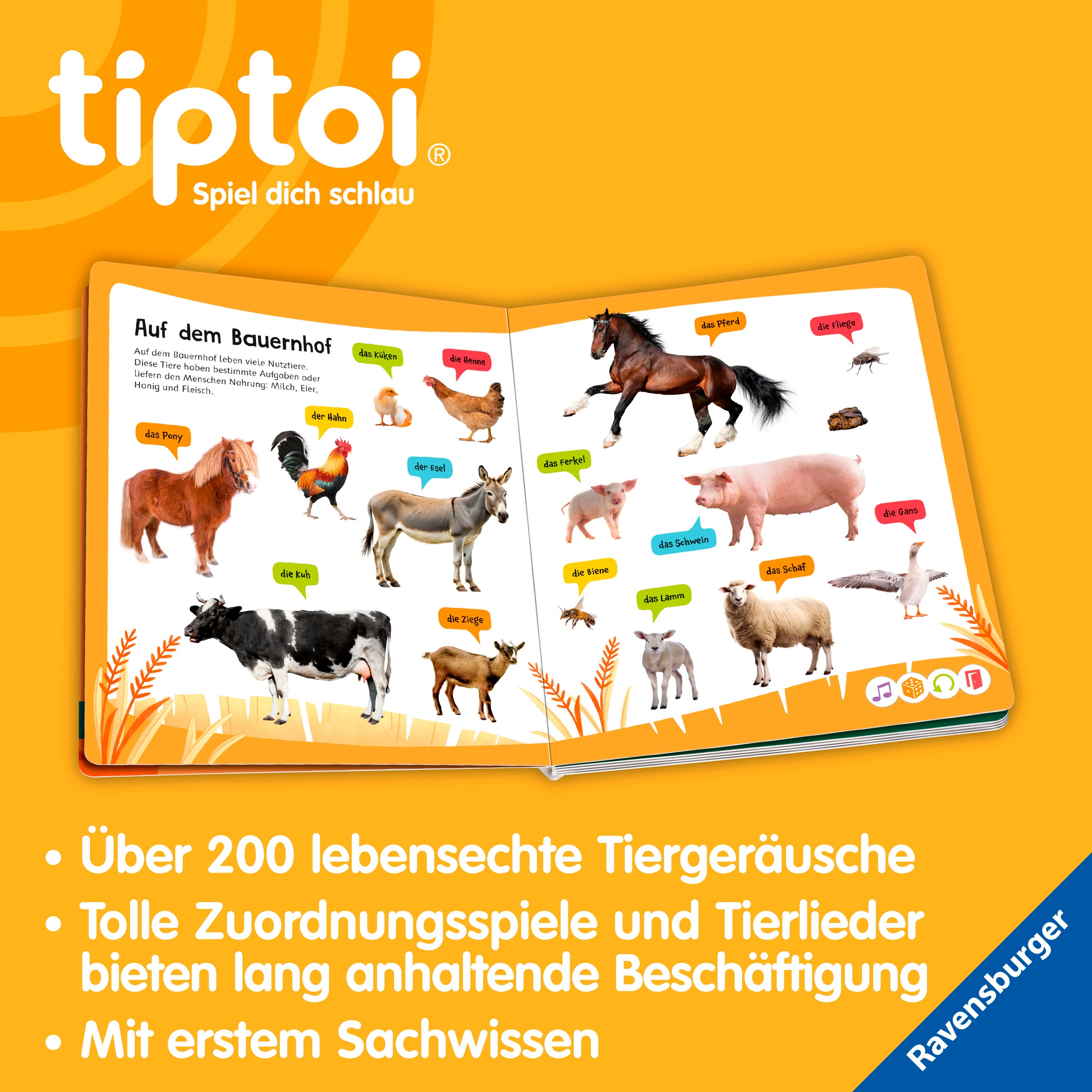Ravensburger Buch »tiptoi® - Kennst du diese Tiergeräusche?«, Made in Europe