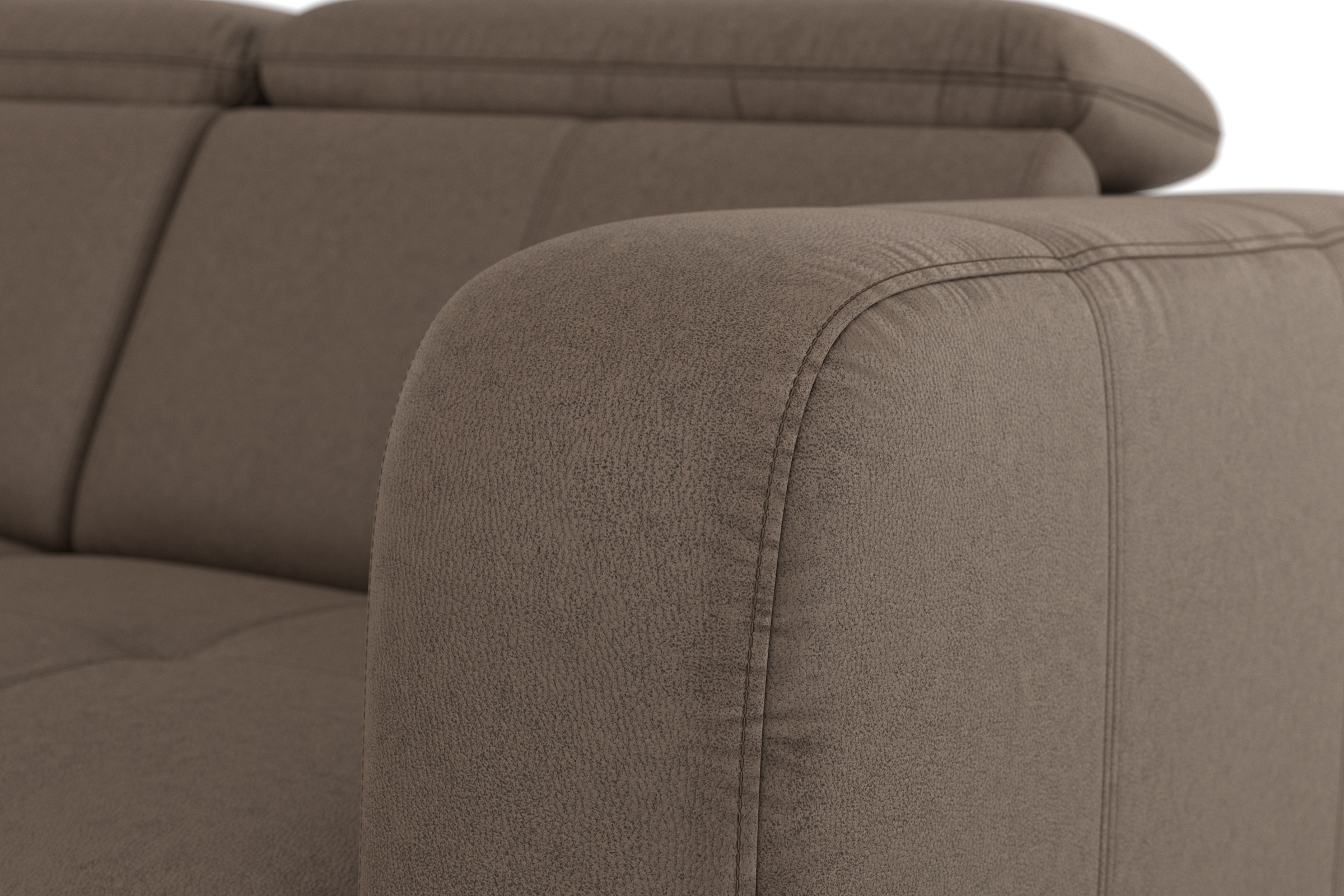 sit&more Ecksofa »Belluci L-Form«, inklusive Federkern, wahlweise mit Bettfunktion und Bettkasten