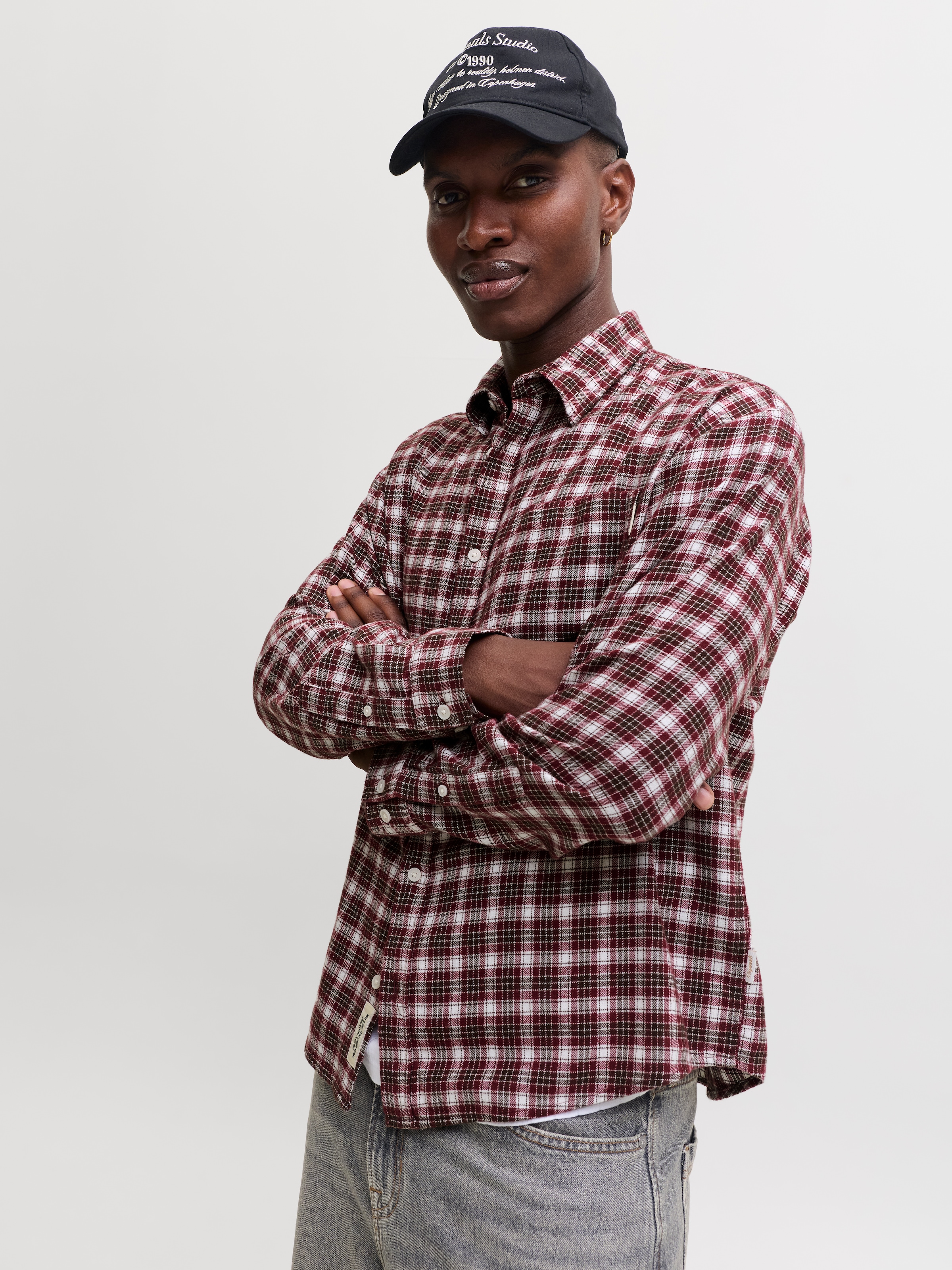 Jack & Jones Langarmhemd »JORFREDERIKSBERG FLANNEL SHIRT L/S« Baumwolle, regular fit